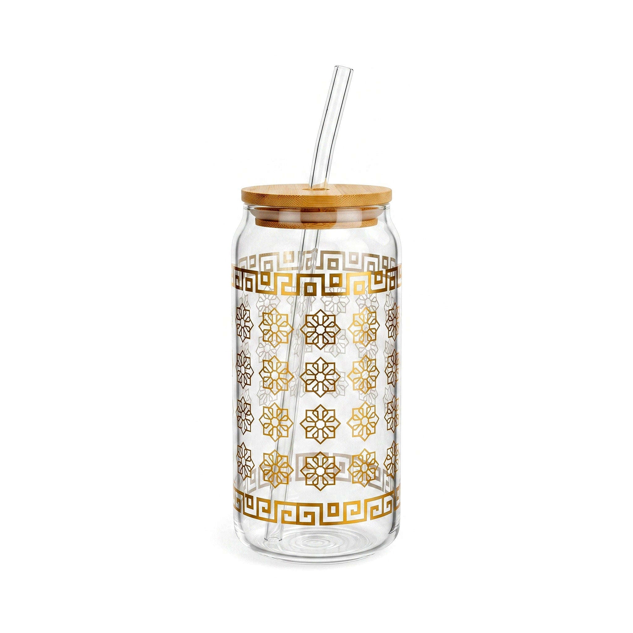 D.W.M 600 ML Borosilicate Glass Golden Mason Jar Kaka Bawa Sons