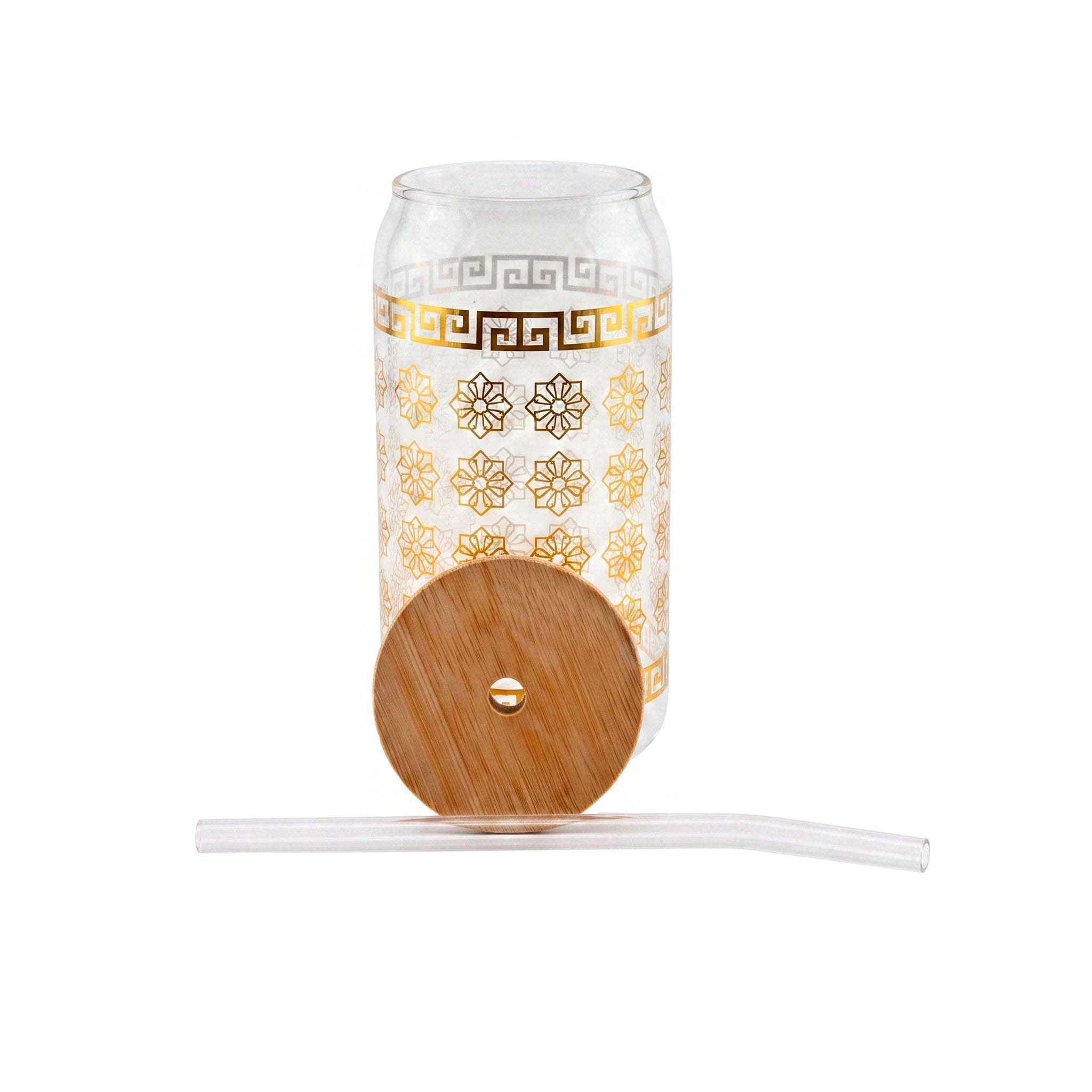 D.W.M 600 ML Borosilicate Glass Golden Mason Jar Kaka Bawa Sons
