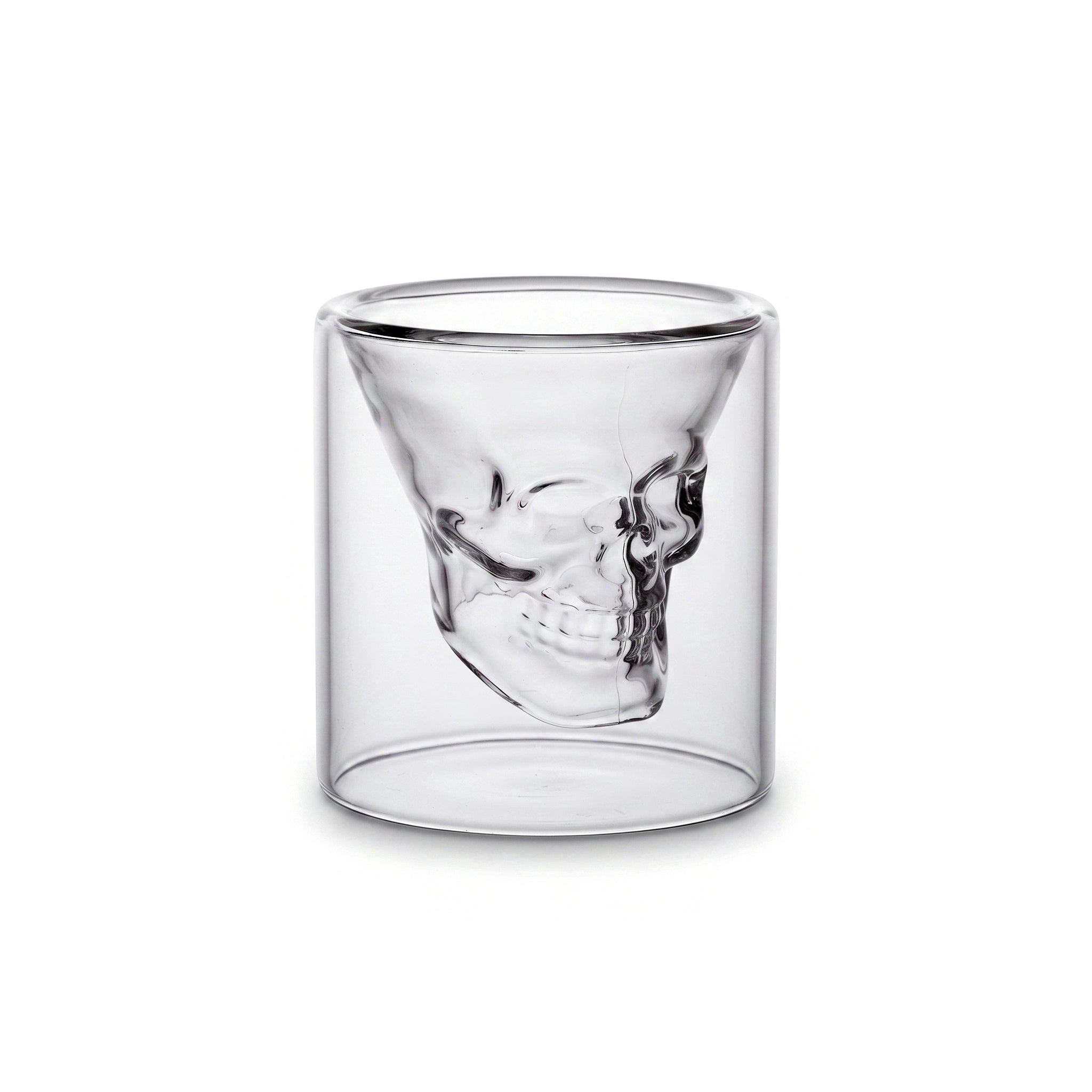 D.W.M 150 ML Double Wall 3D Skull Glass Small Glass