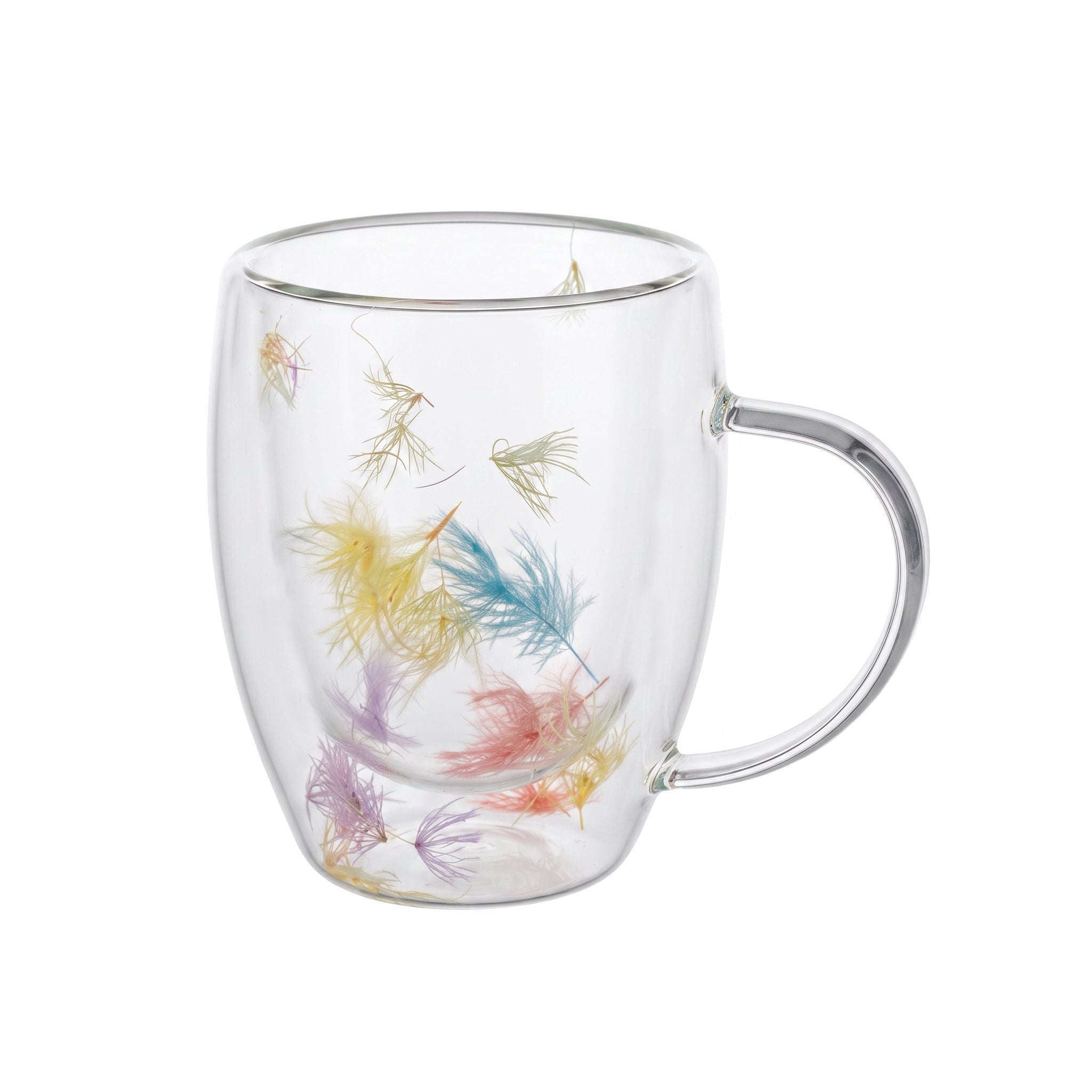 D.W.M 350 ML Double Wall Glass Mugs Kaka Bawa Sons