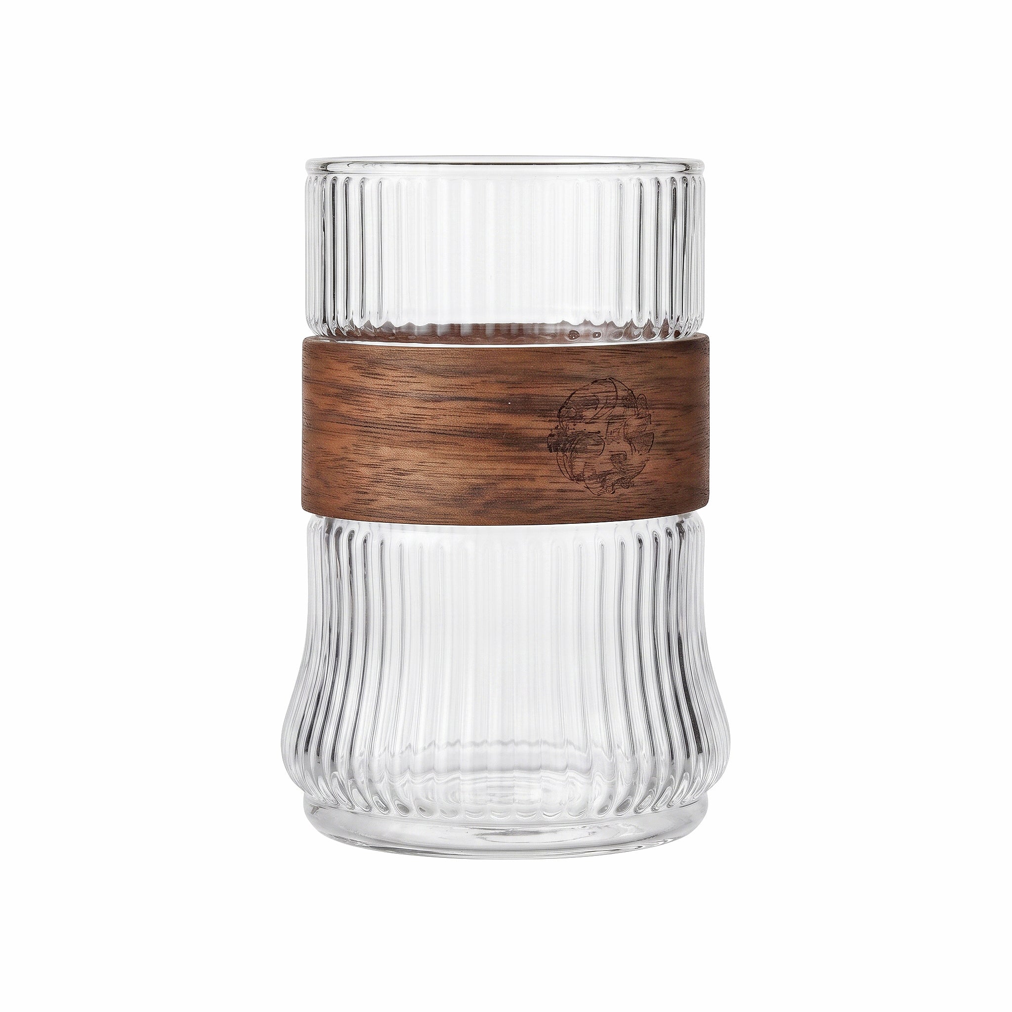 D.W.M 450 ML Glasses With Walnut Wood Grip