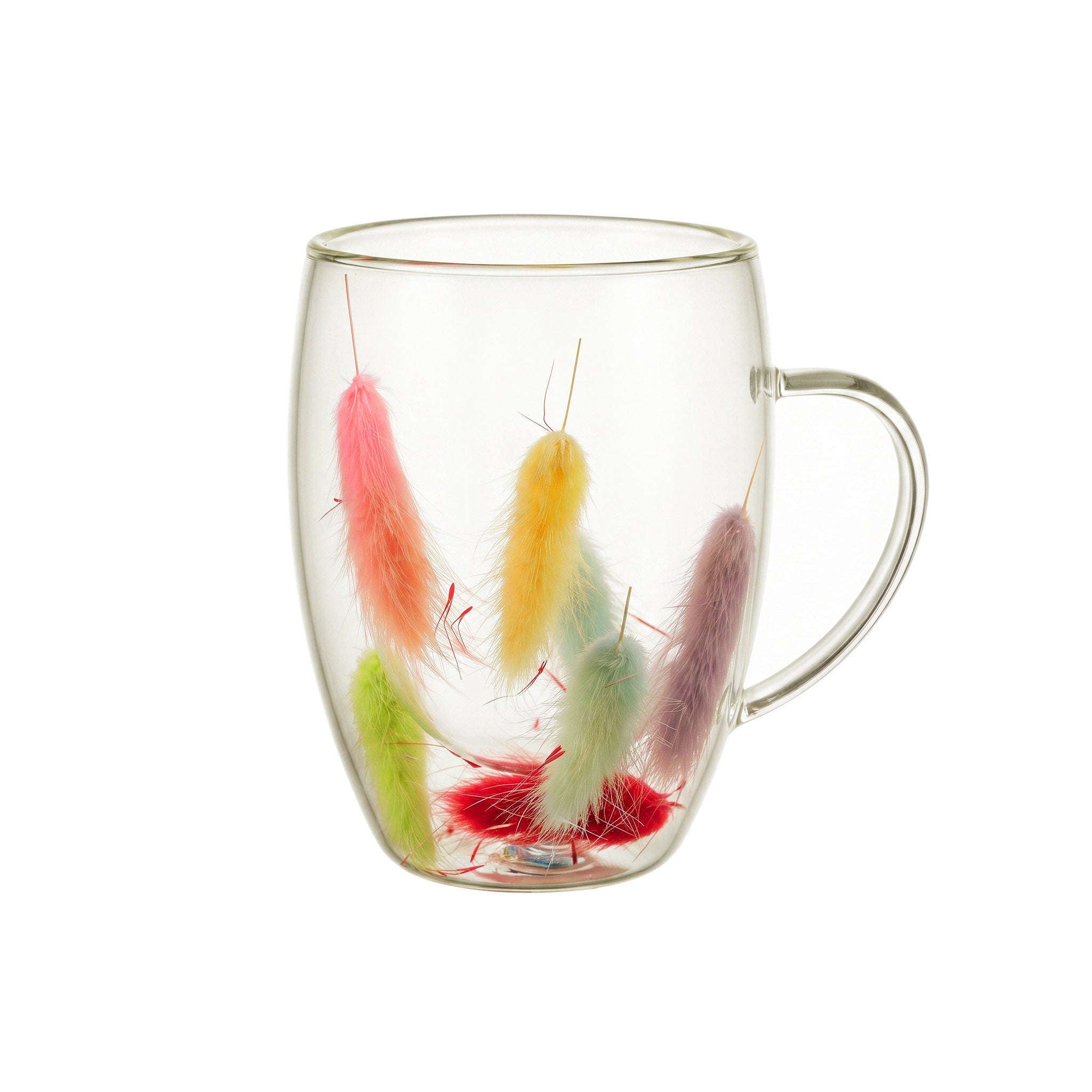 D.W.M 350 ML Double Wall Glass Mugs Kaka Bawa Sons