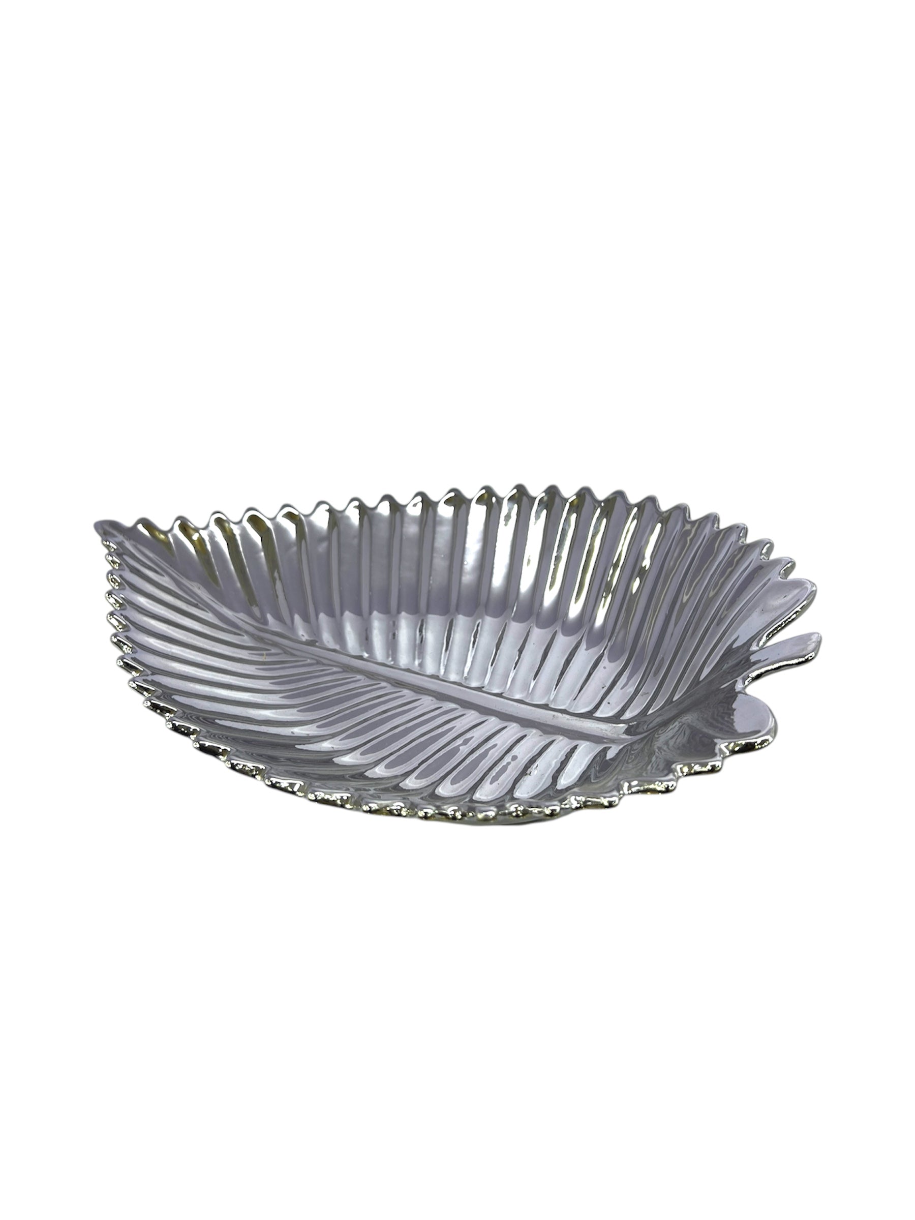 SUPERDINE LEAF DISH SILVER
