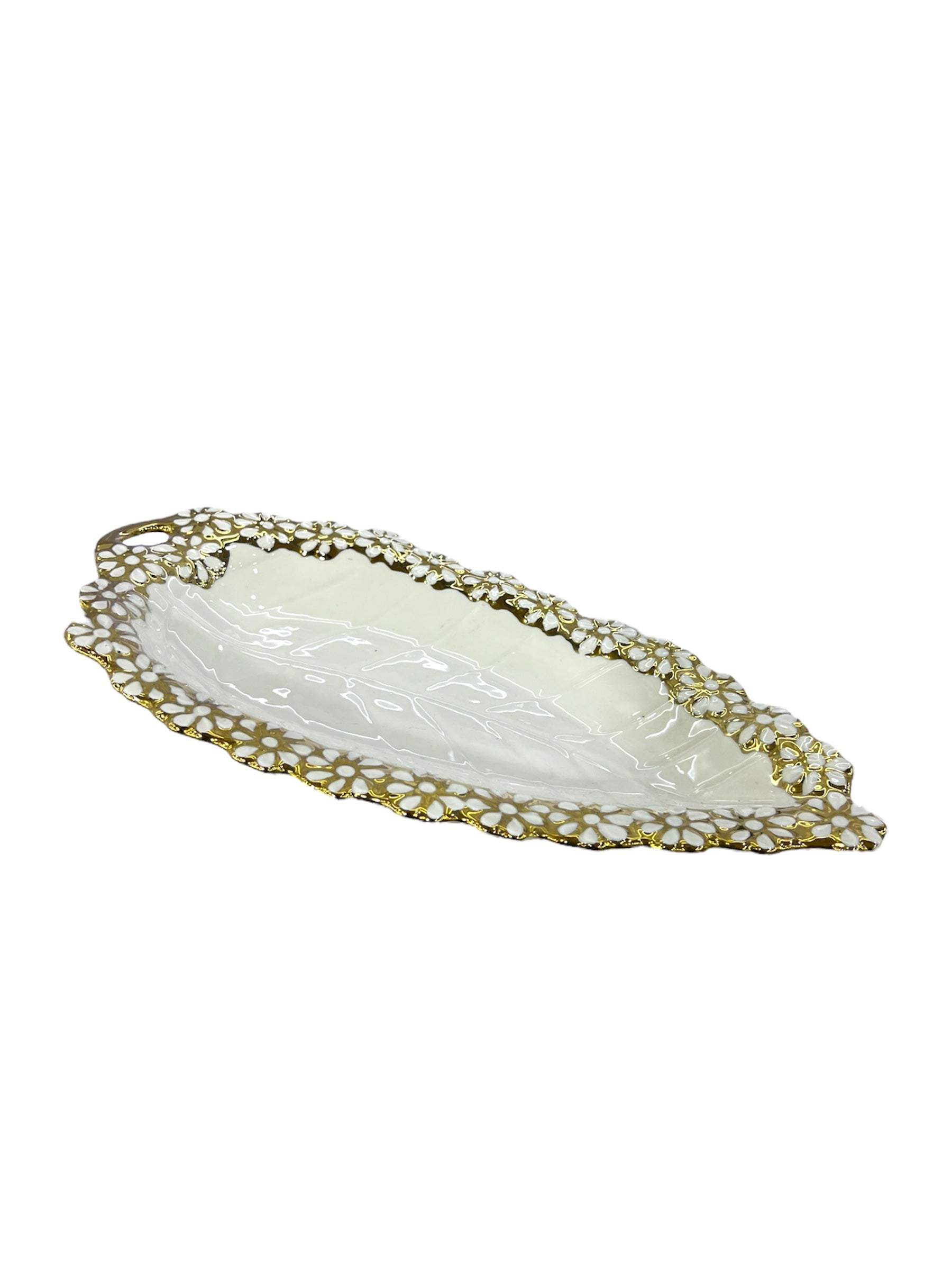 IMPERIAL DISH LEAF SILVER