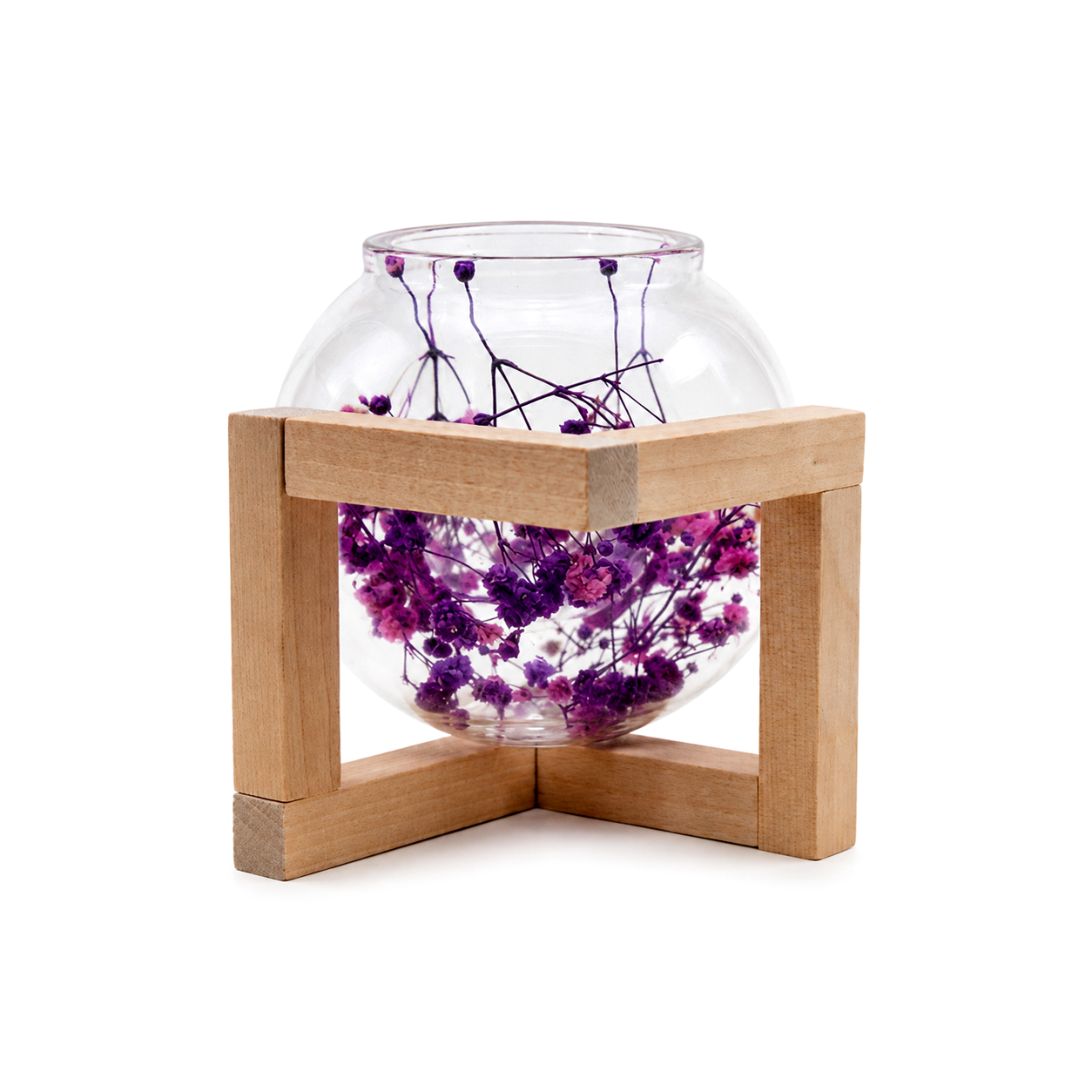 D.W.M 150 ML Double Wall Glass With Wooden Stand