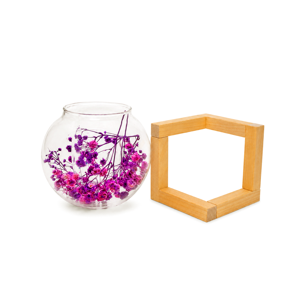 D.W.M 150 ML Double Wall Glass With Wooden Stand