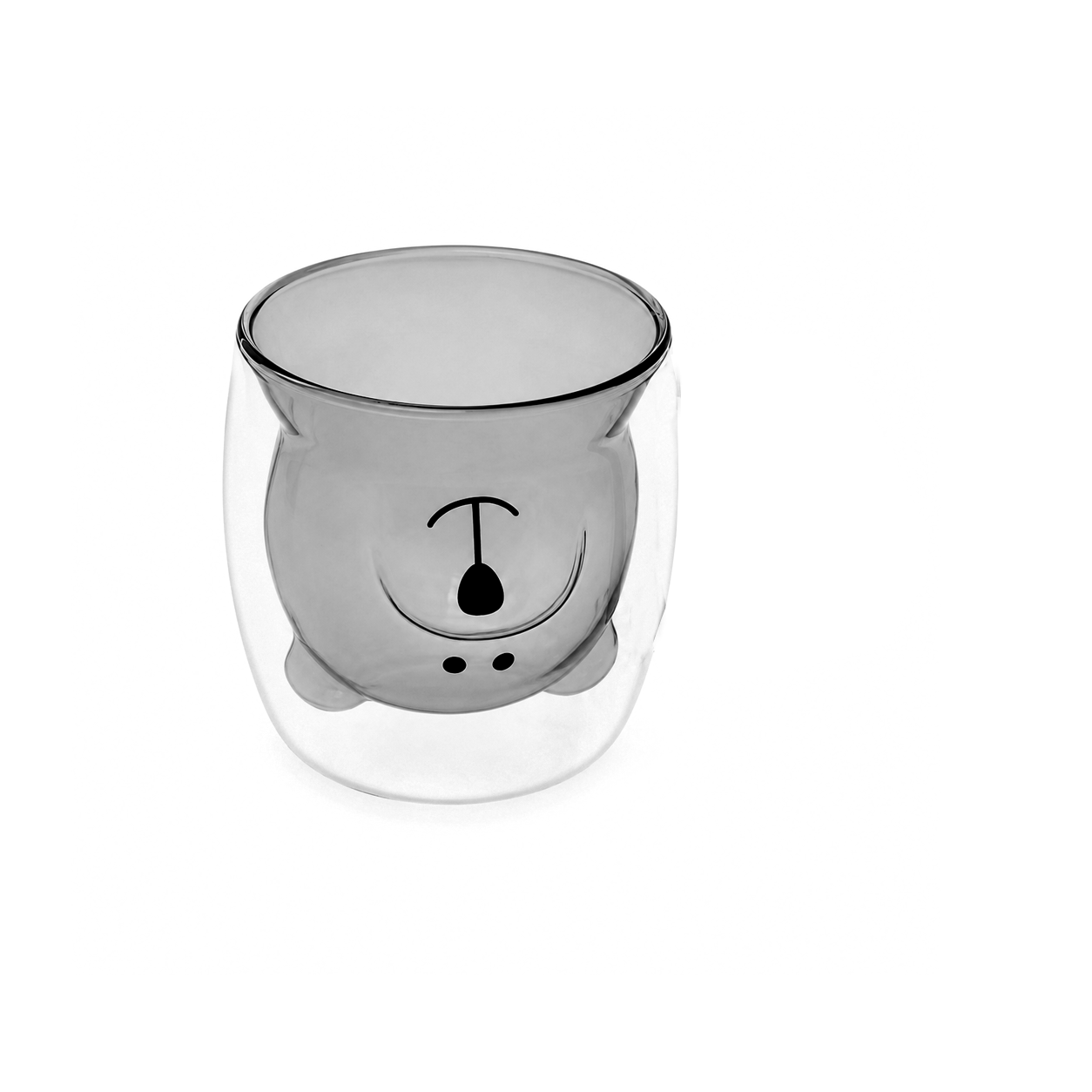 D.W.M 250 ML Double Wall Bear Design Juice Glasses