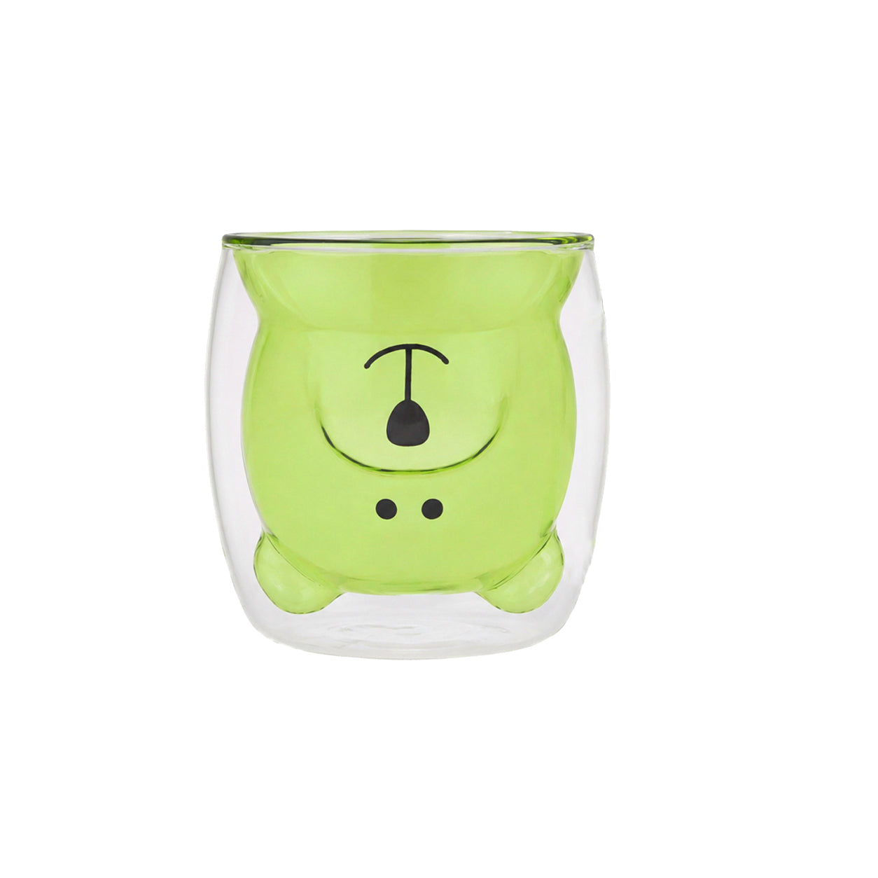 D.W.M 250 ML Double Wall Bear Design Juice Glasses