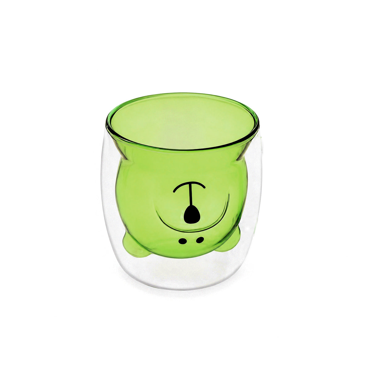 D.W.M 250 ML Double Wall Bear Design Juice Glasses