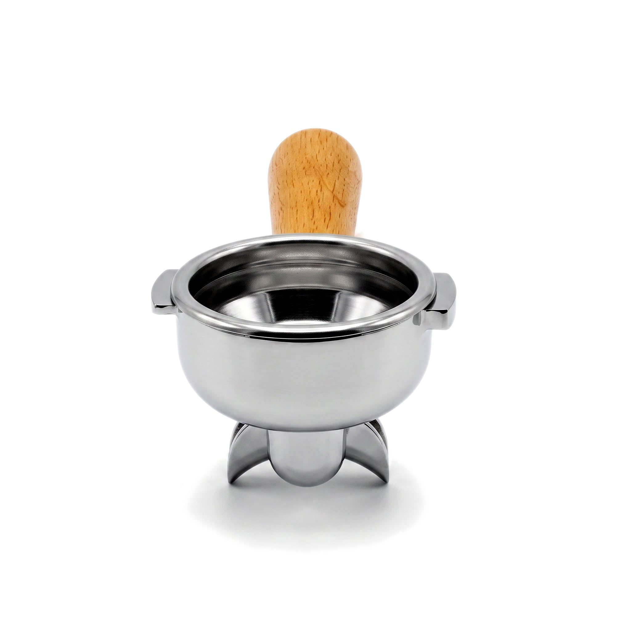 Roper Stainless Steel Porta Filter With Wooden Handle