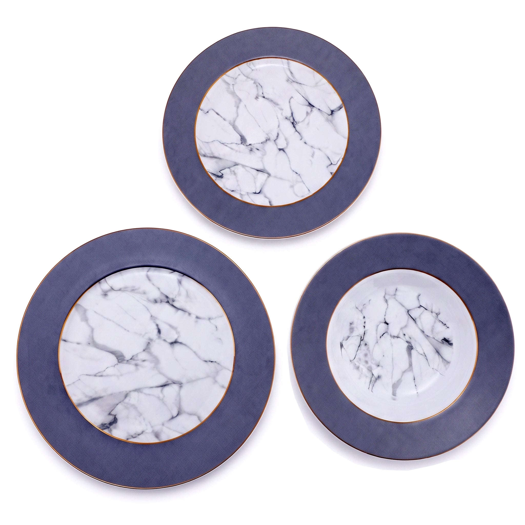 UK Parliament 18-Pieces Bone China Plate Sets Kaka Bawa Sons