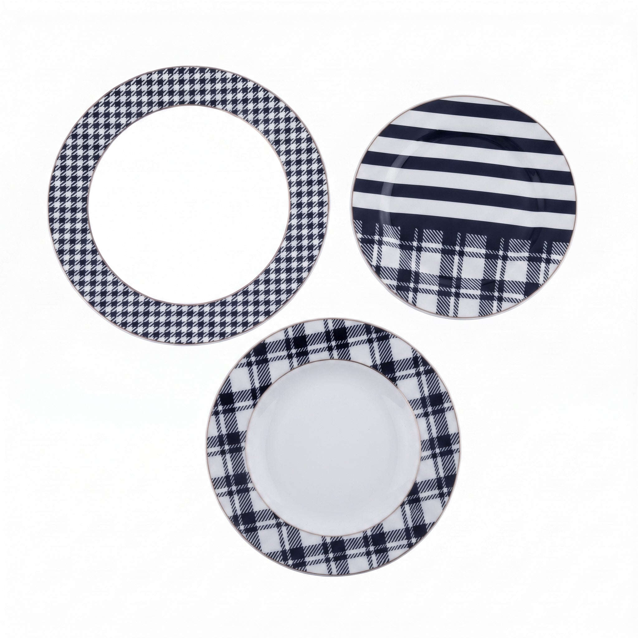 UK Parliament 18-Pieces Bone China Plate Sets Kaka Bawa Sons