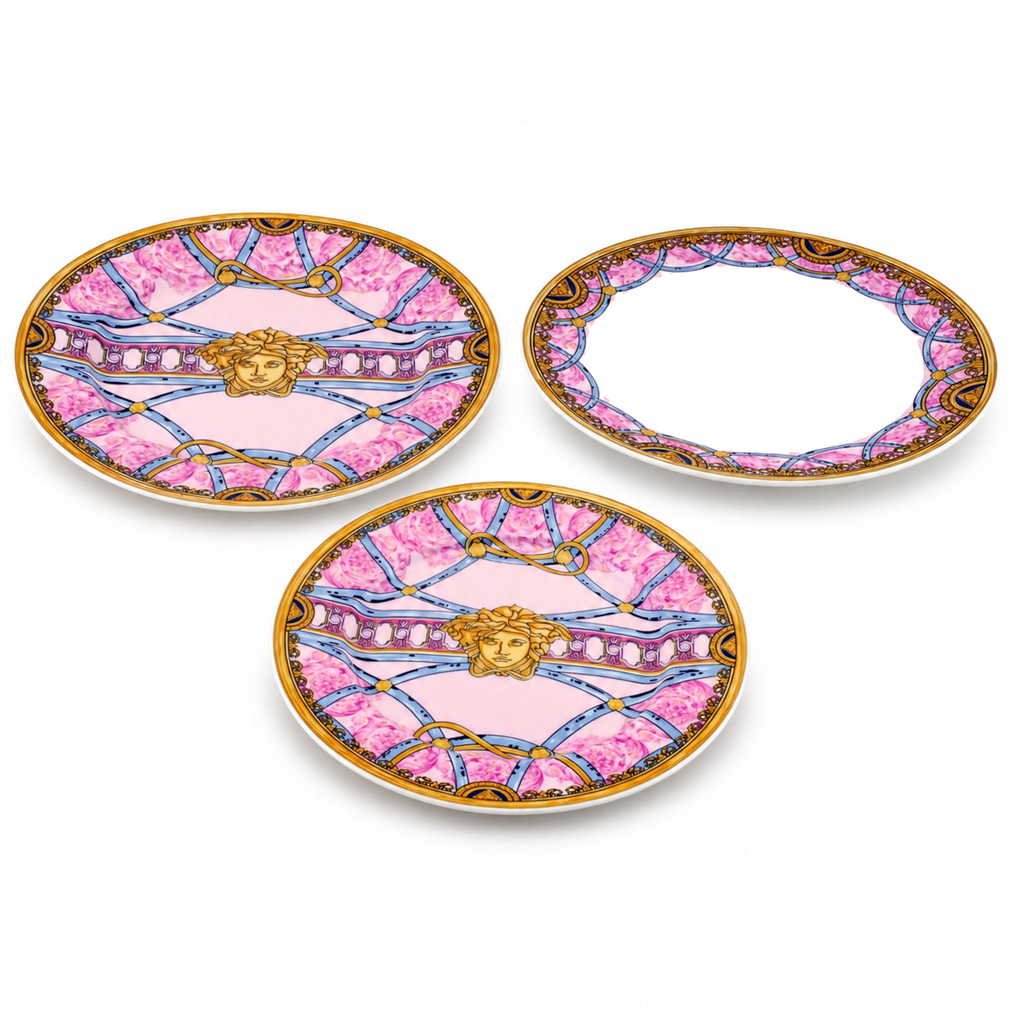 B/C 18-Pieces Bone China Plate Sets