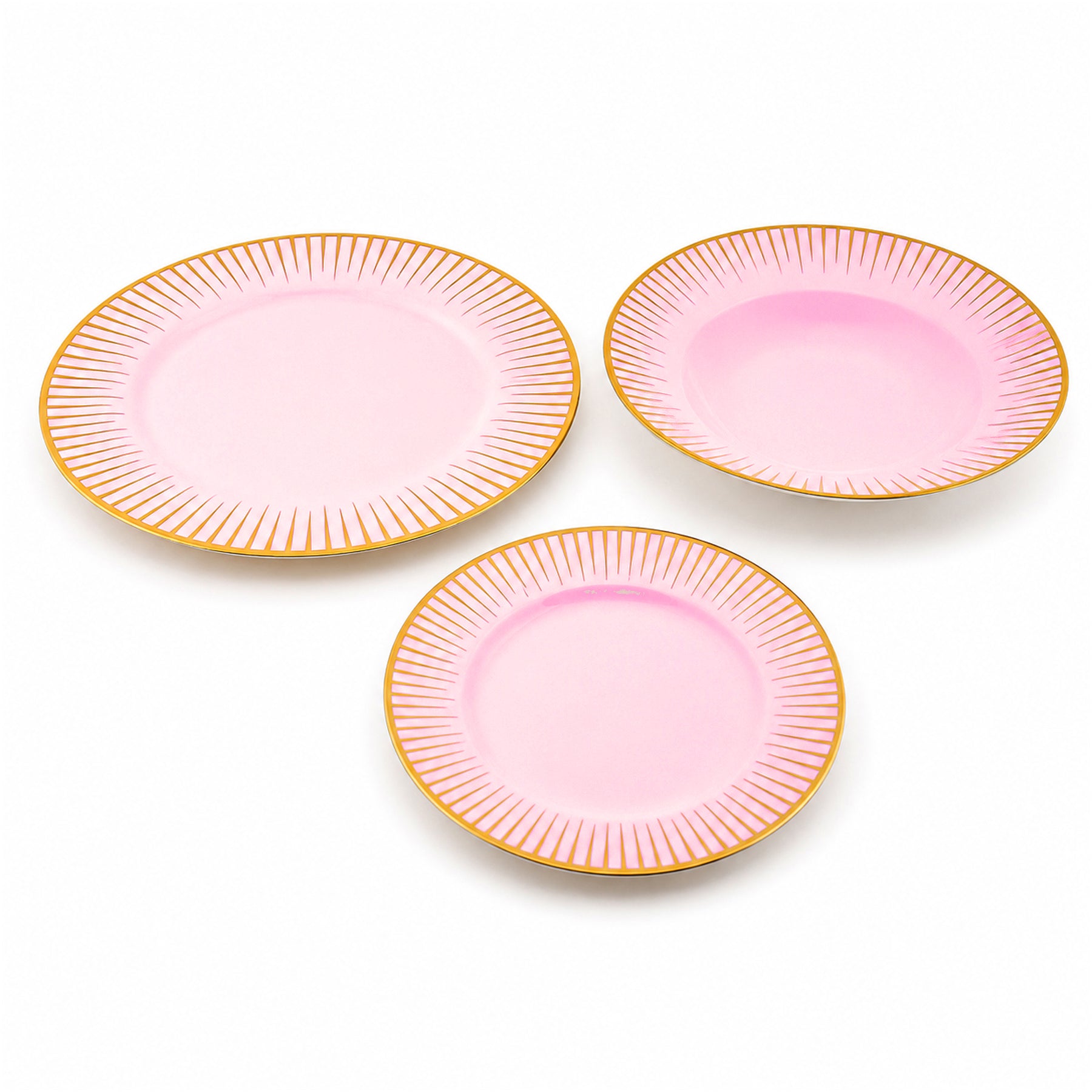 B/C 24-Pieces Bone China Plate Sets With 2 different designs and colors