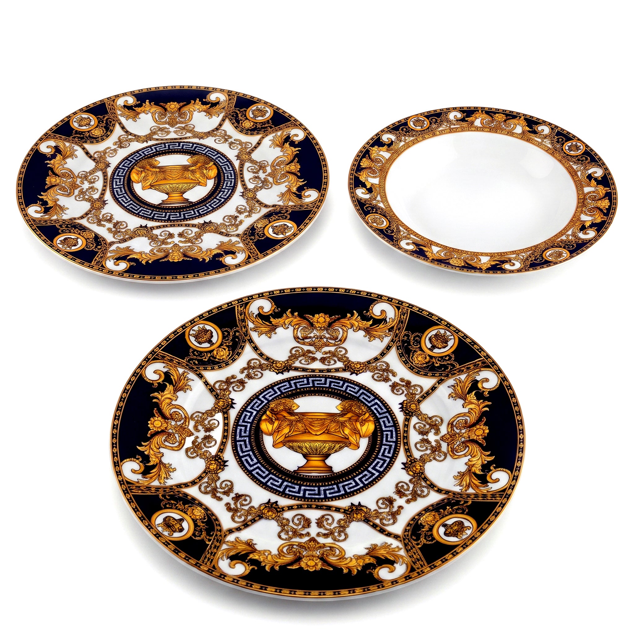 B/C 18-Pieces Bone China Plate Sets