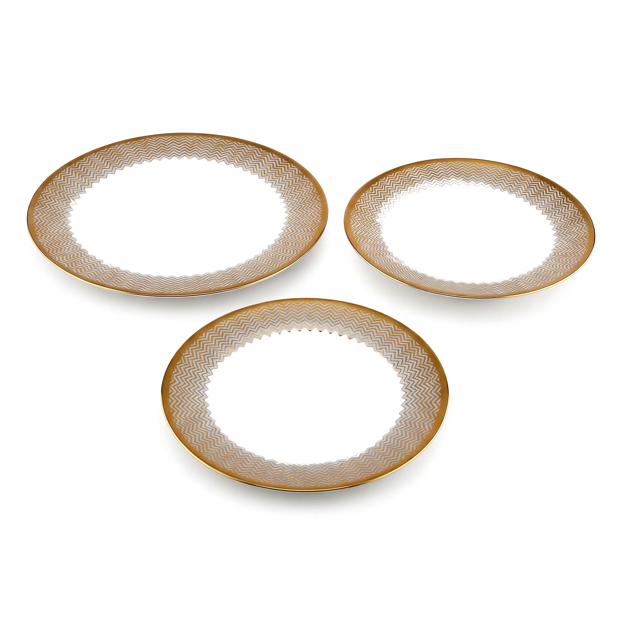 B/C 24-Pieces Bone China Plate Sets With 2 different designs and colors