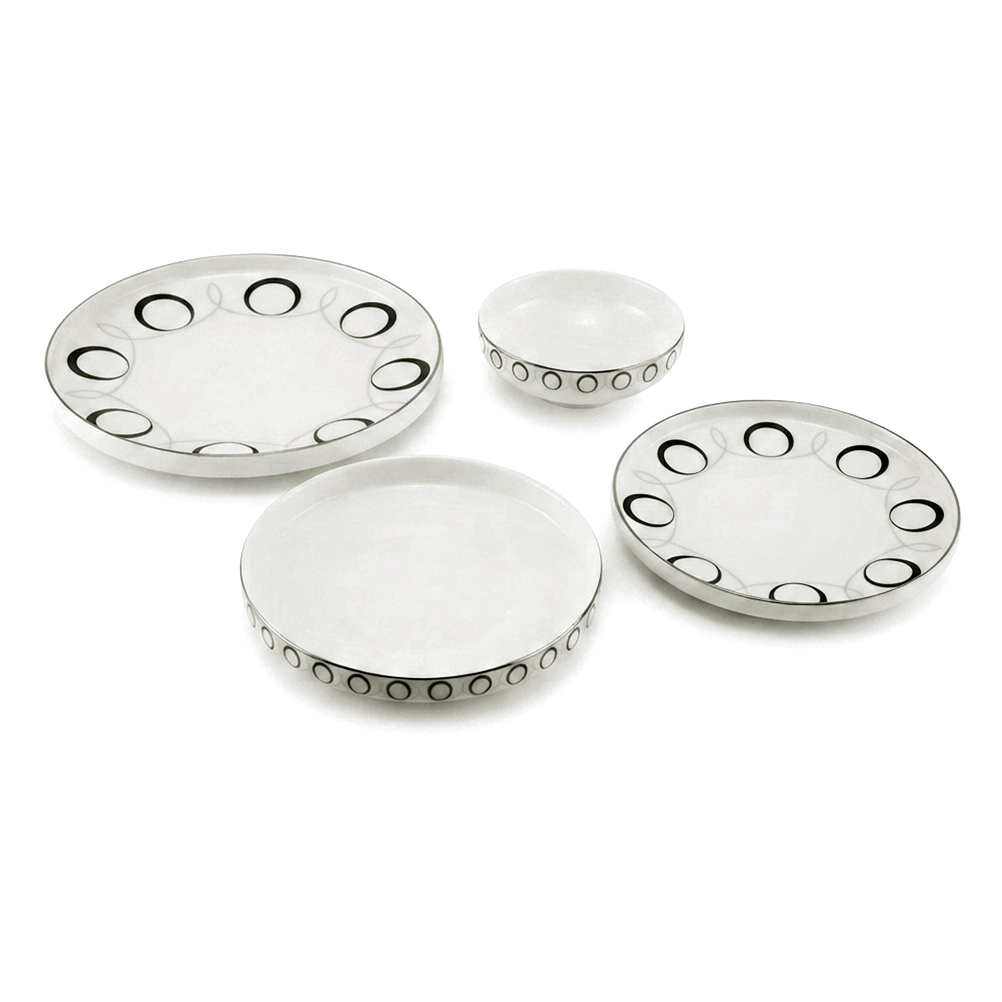 LUSTRA 24-Pieces Bonne China Plate Sets