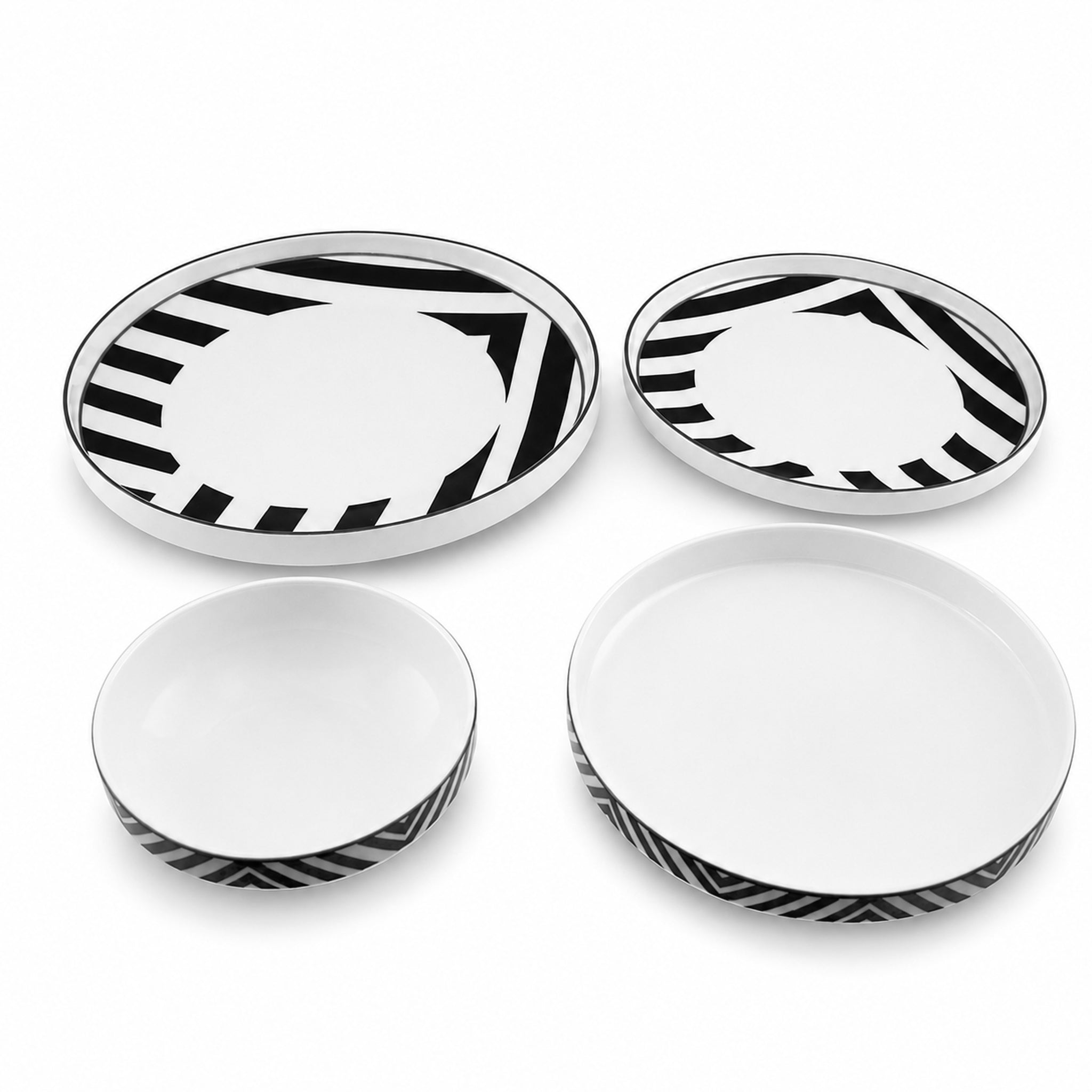 LUSTRA 24-Pieces Bonne China Plate Sets