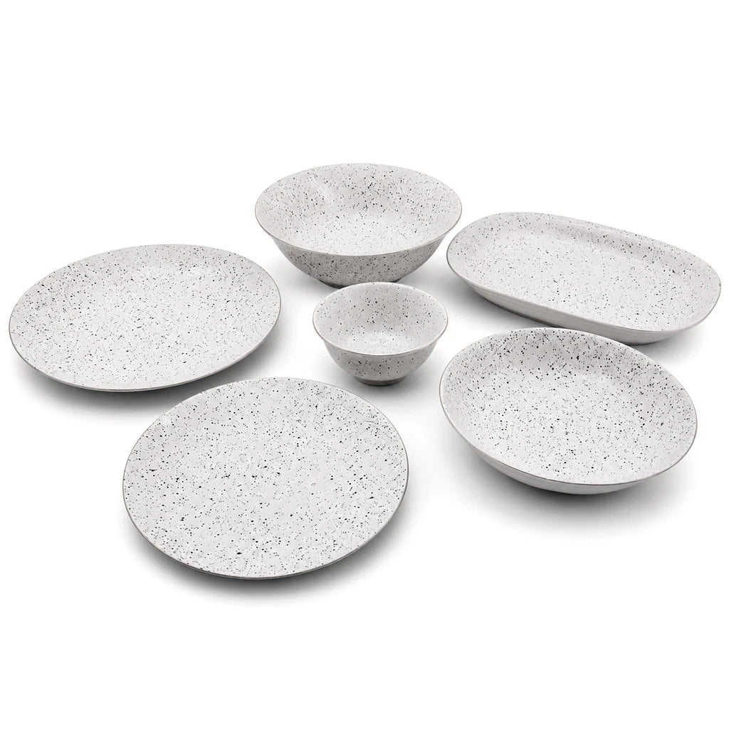 Danny Home 28-Piece Ceramic Dinner Set – Scandinavian Speckle
