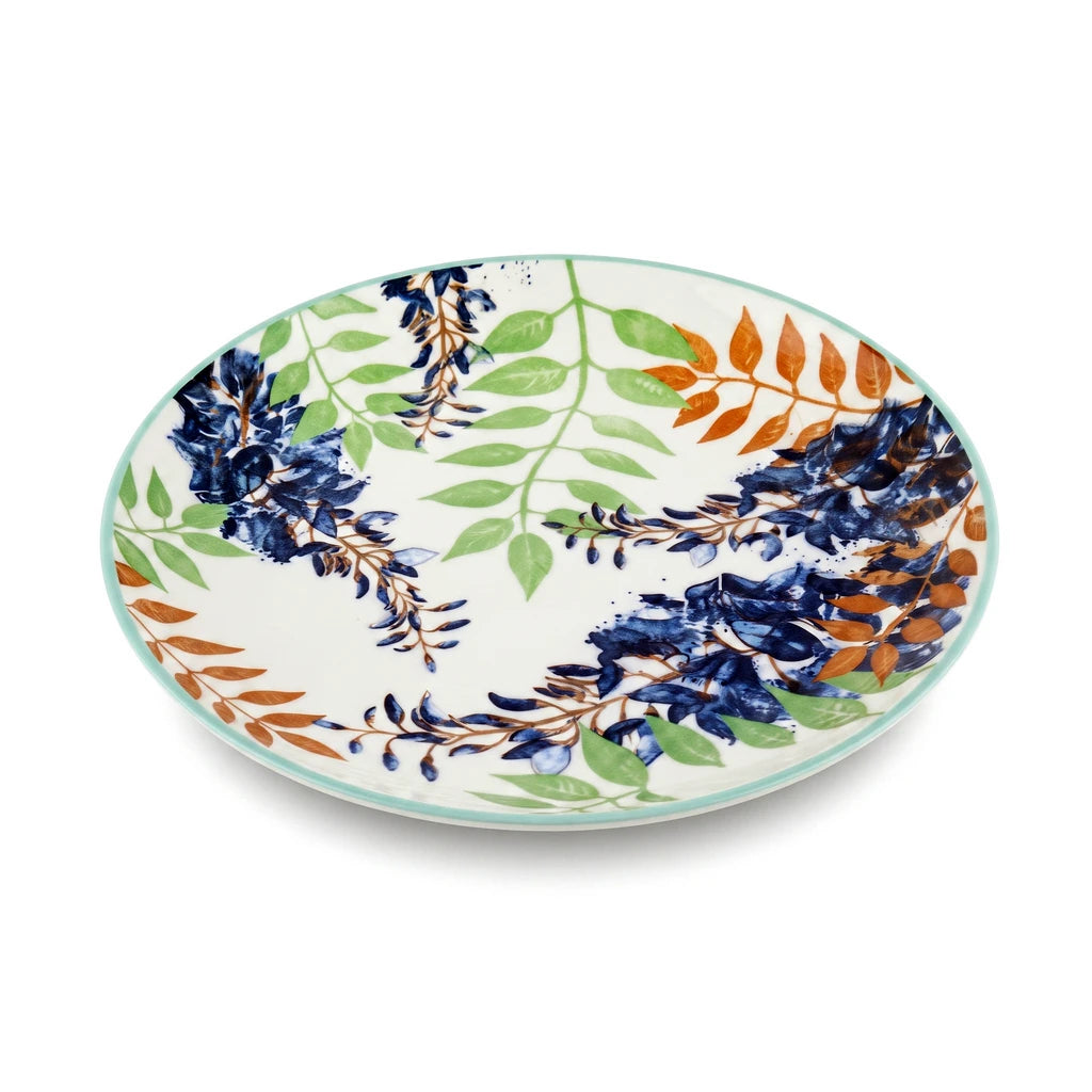 Danny Home 38-Piece Ceramic Dinner Set – Indigo Floral