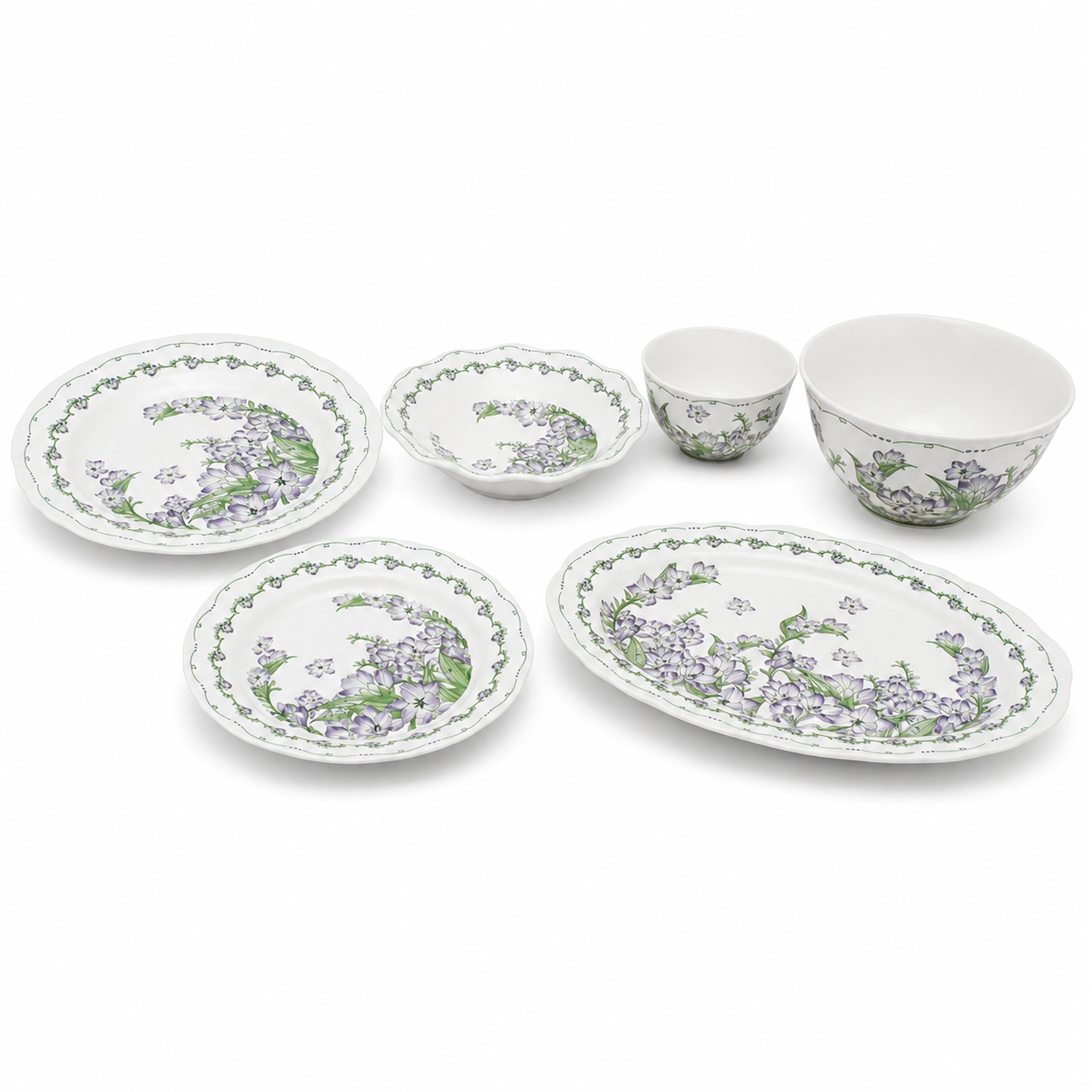 Danny Home 26-Pieces Bonne China Plate Sets