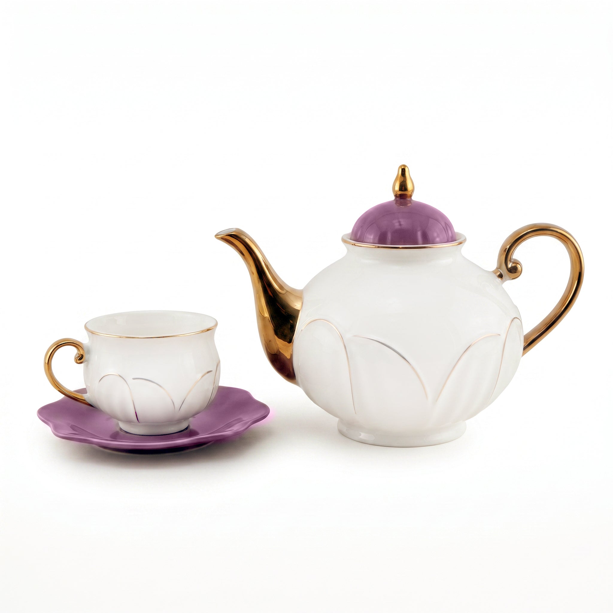 Royal 24-Piece, 6-Serving Fine Porcelain Tea Sets