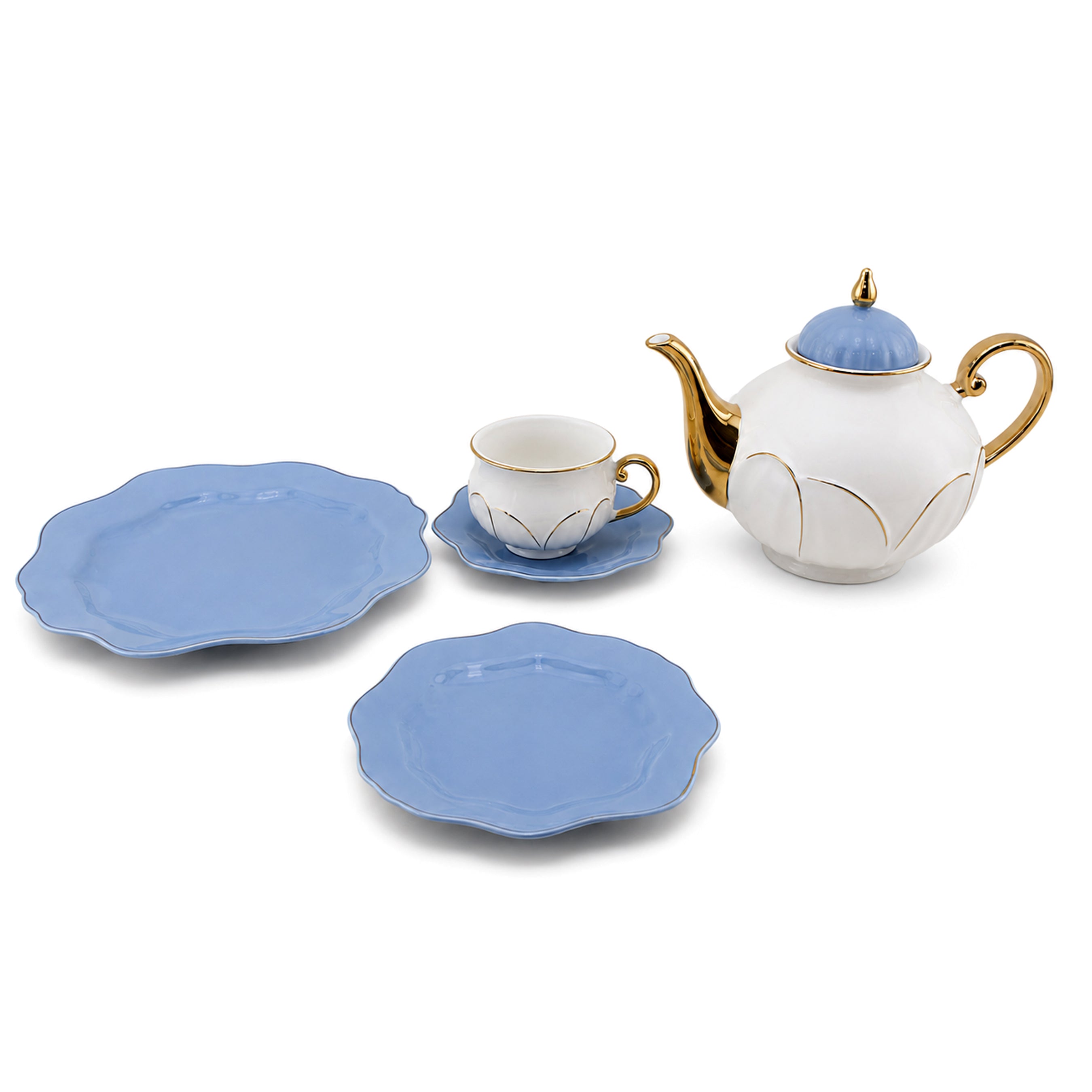 Royal 24-Piece, 6-Serving Fine Porcelain Tea Sets