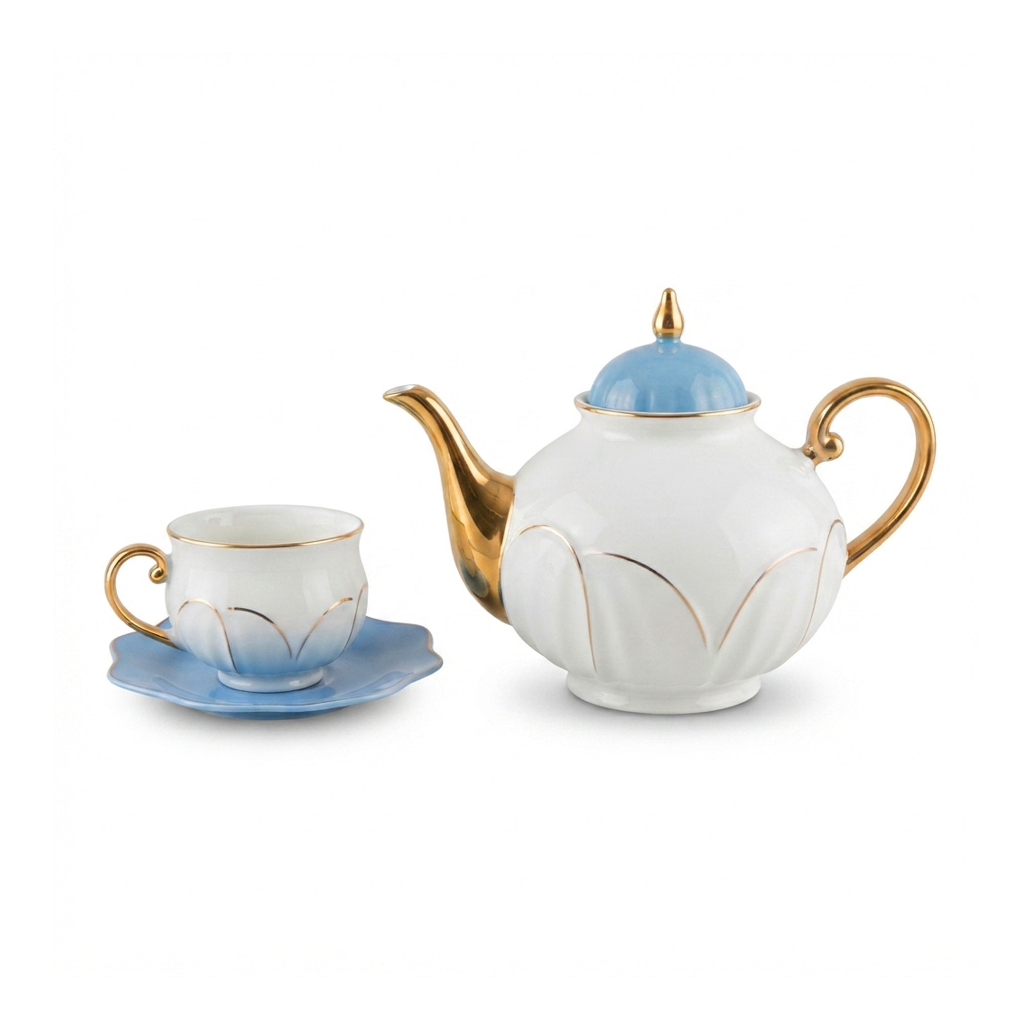 Royal 24-Piece, 6-Serving Fine Porcelain Tea Sets