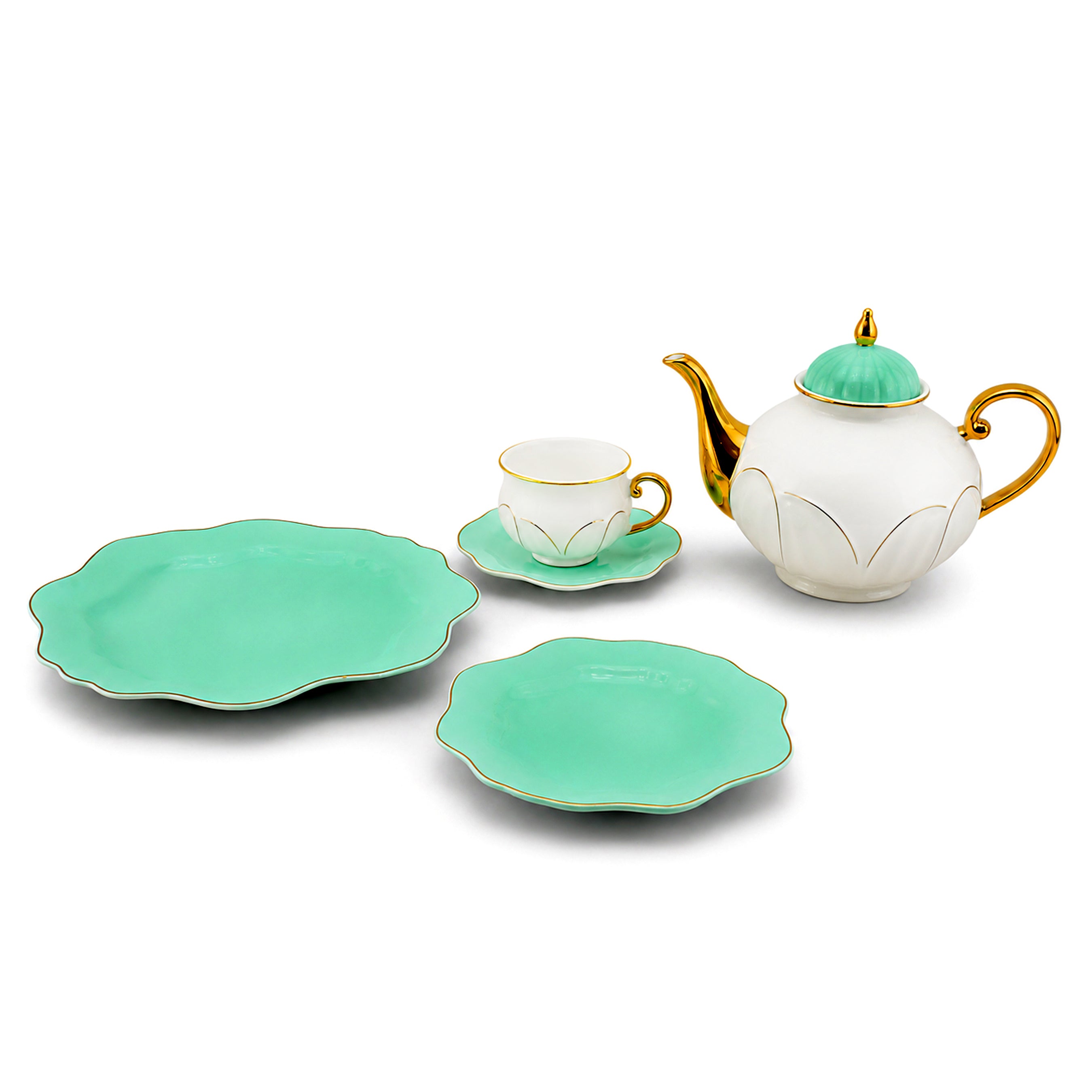 Royal 24-Piece, 6-Serving Fine Porcelain Tea Sets