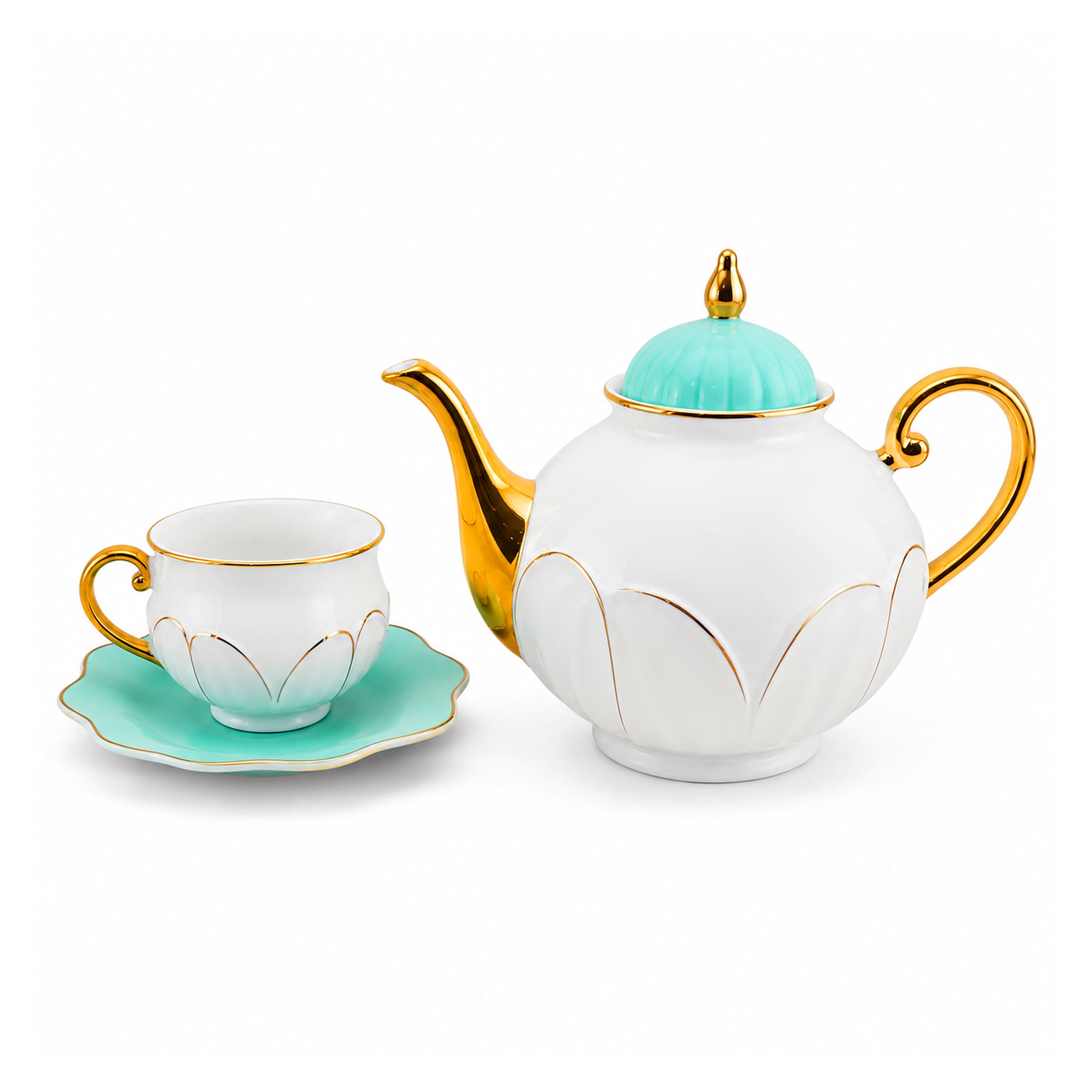 Royal 24-Piece, 6-Serving Fine Porcelain Tea Sets