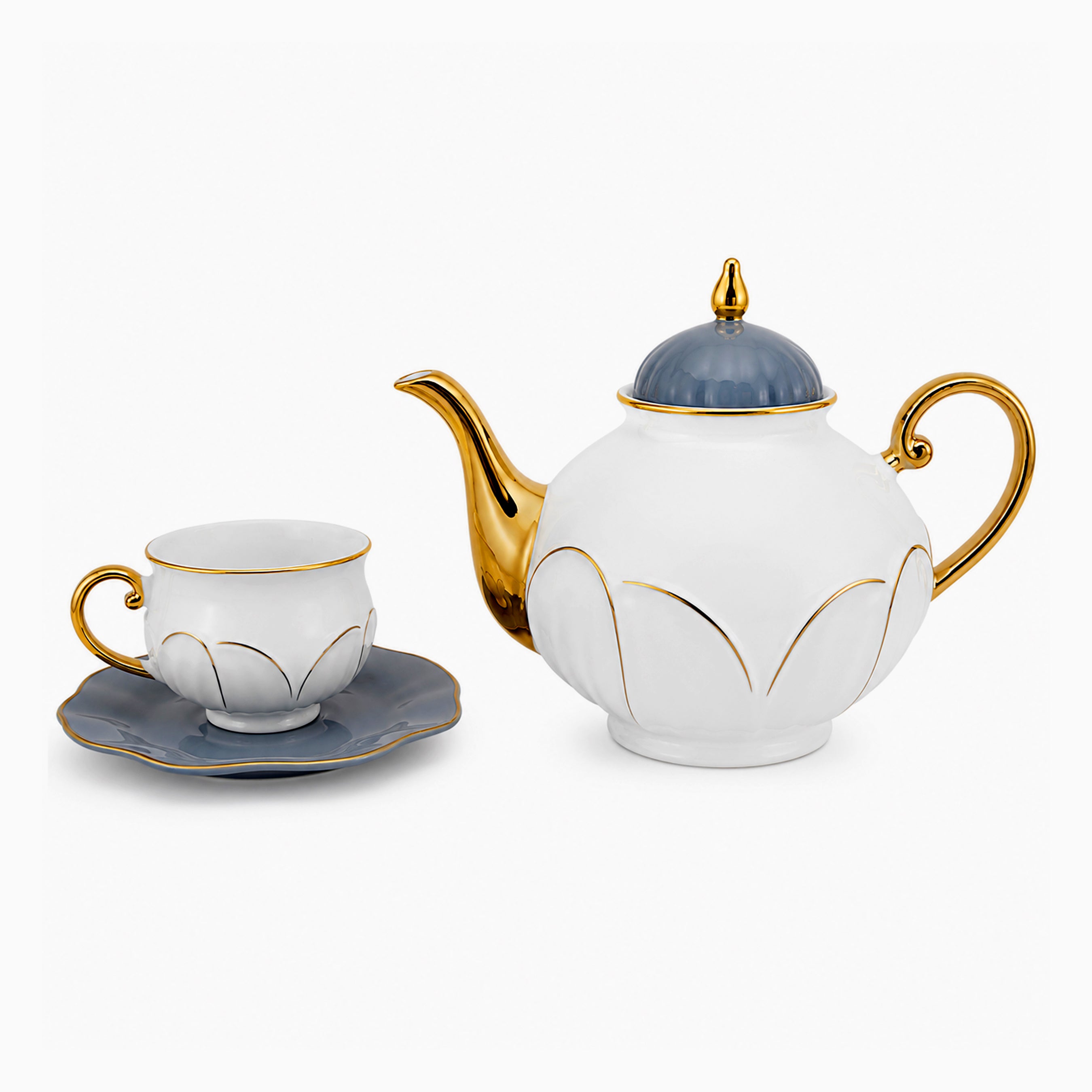 Royal 24-Piece, 6-Serving Fine Porcelain Tea Sets