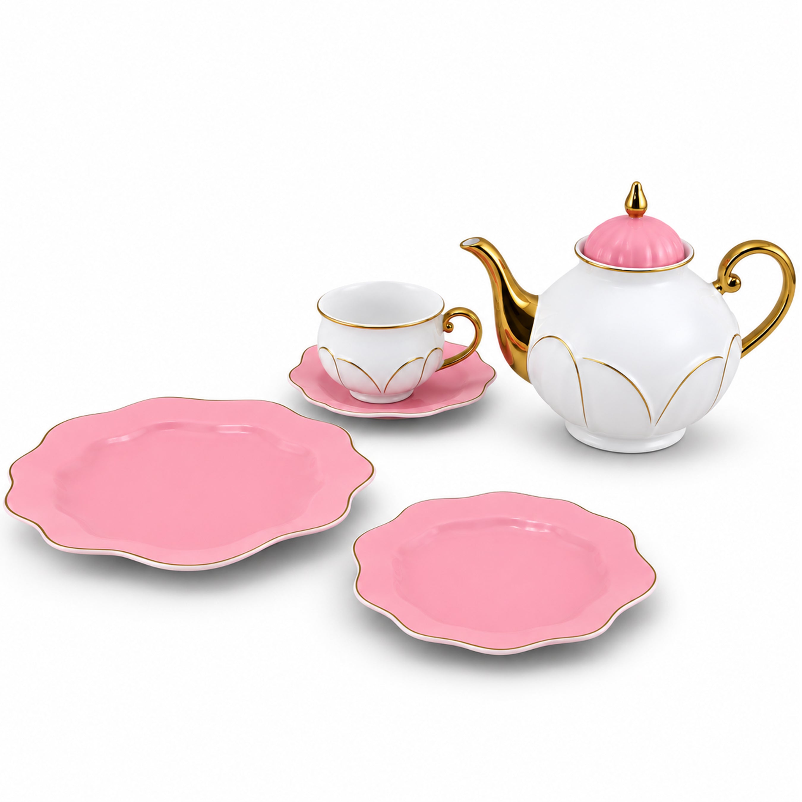 Royal 24-Piece, 6-Serving Fine Porcelain Tea Sets