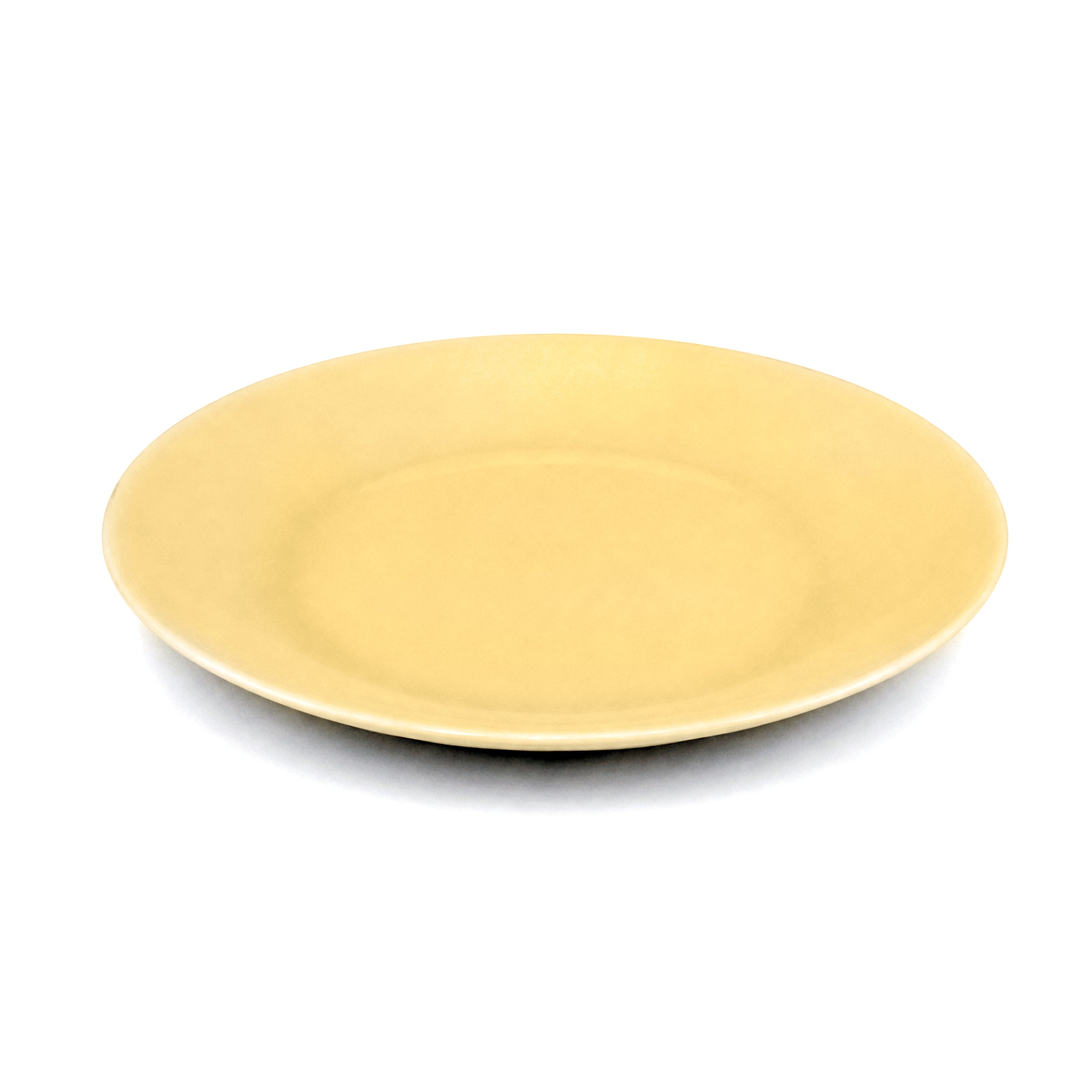 Jade Yellow Marble Flat Dinner Plates