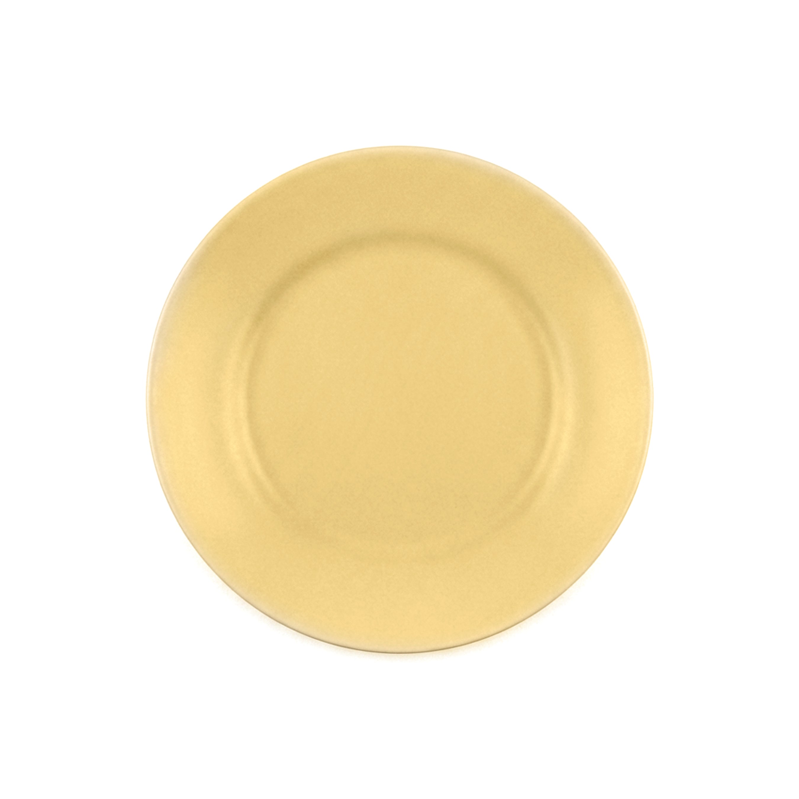 Jade Yellow Marble Flat Dinner Plates