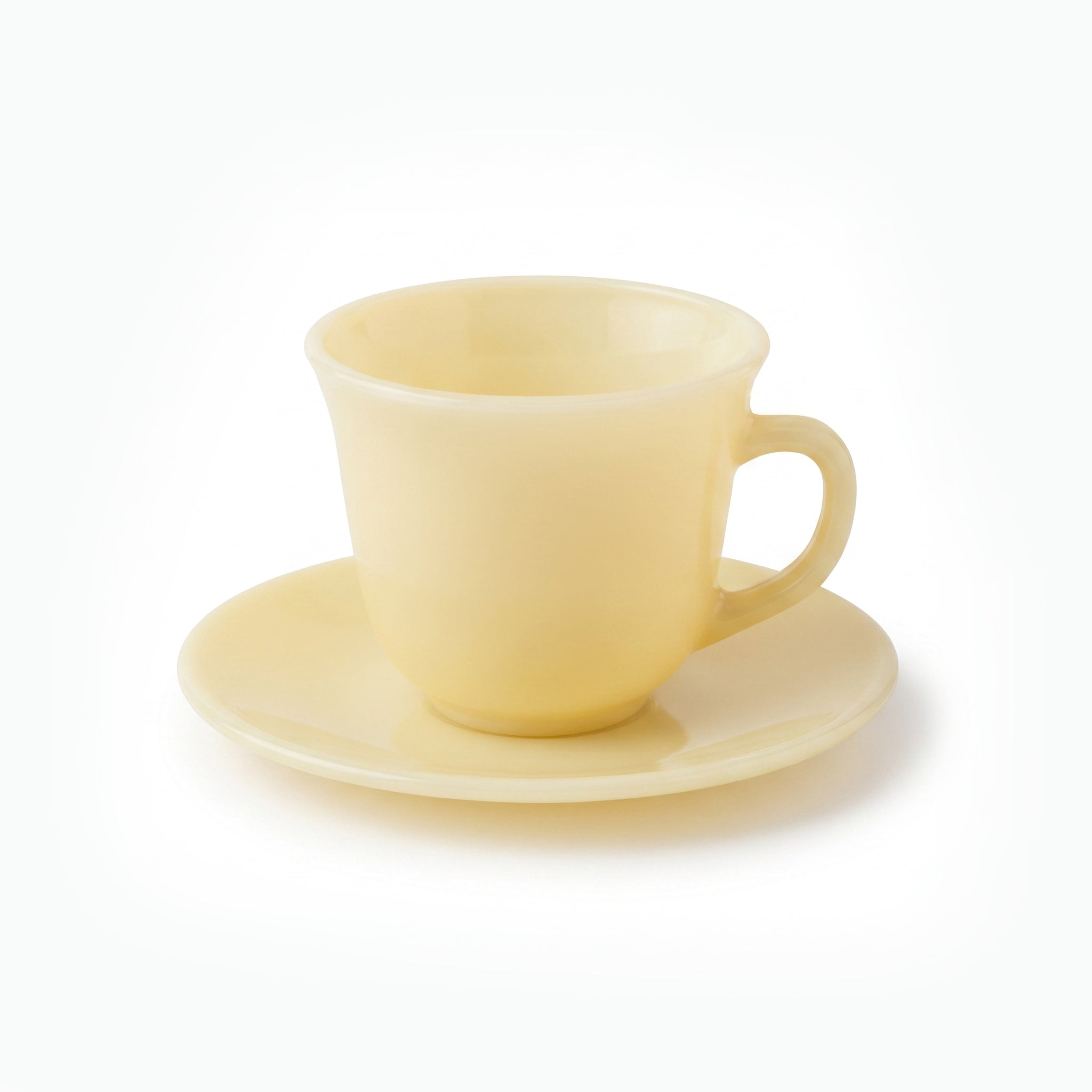 Jade 6-Pieces Yellow Marble 5.5 Inch Saucer and 180 ML Cup Set