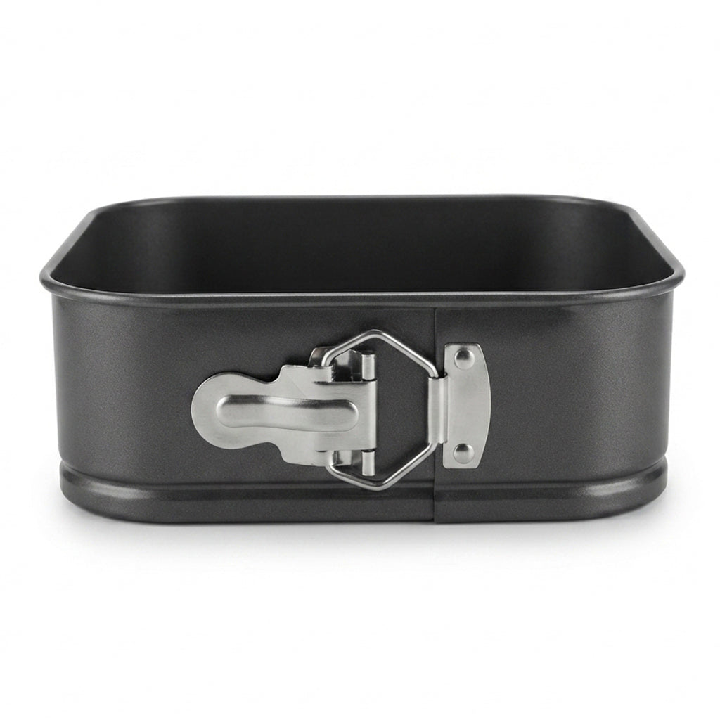 Kings 20 cm, 22 cm,  24 cm Black Metal Square Cake Moulds