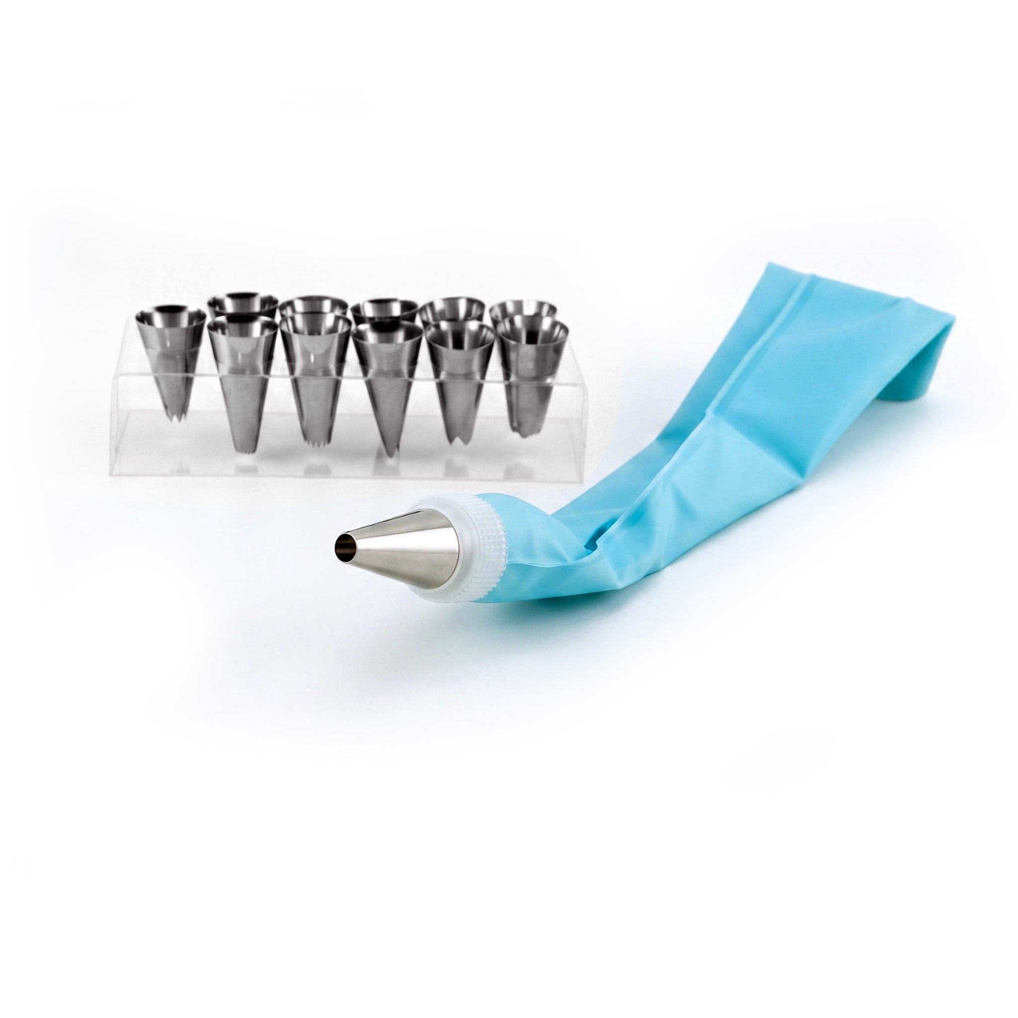 Best Stainless Steel Icing Bag With 15-Pieces Nozzles Set