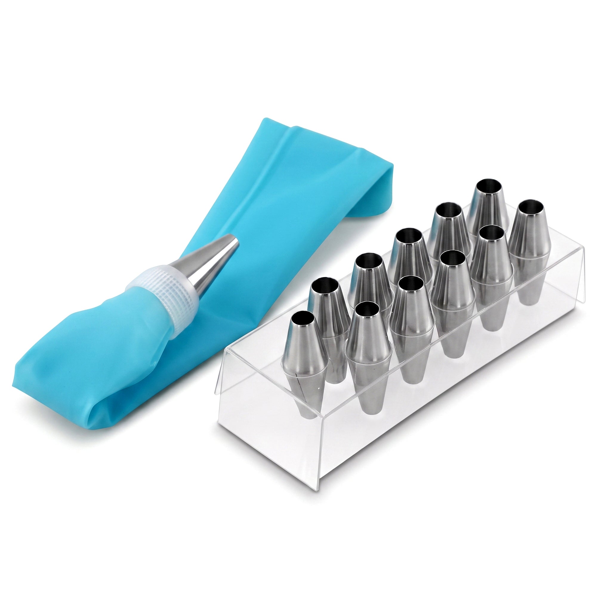 Best Stainless Steel Icing Bag With 15-Pieces Nozzles Set