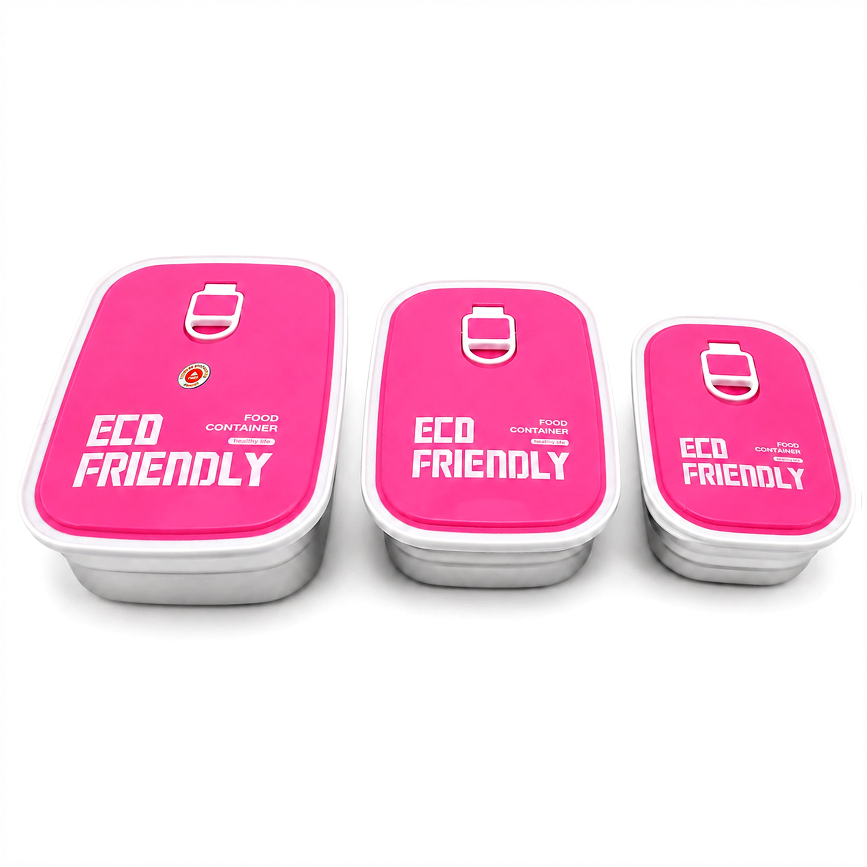 Tedemei 3-Pieces Rectangular Food Container Sets
