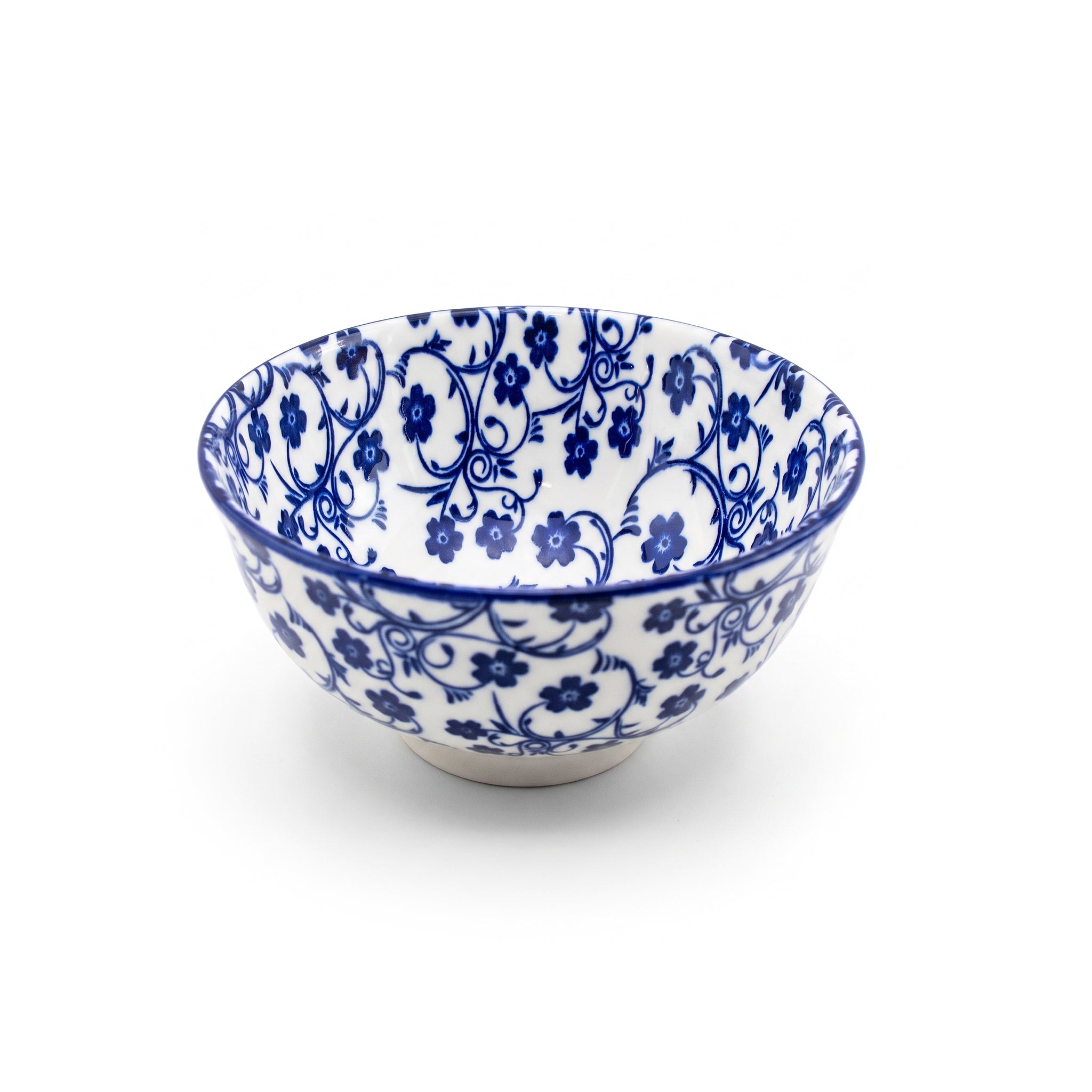 Gupan Blue Floral Ceramic Sweet Bowls