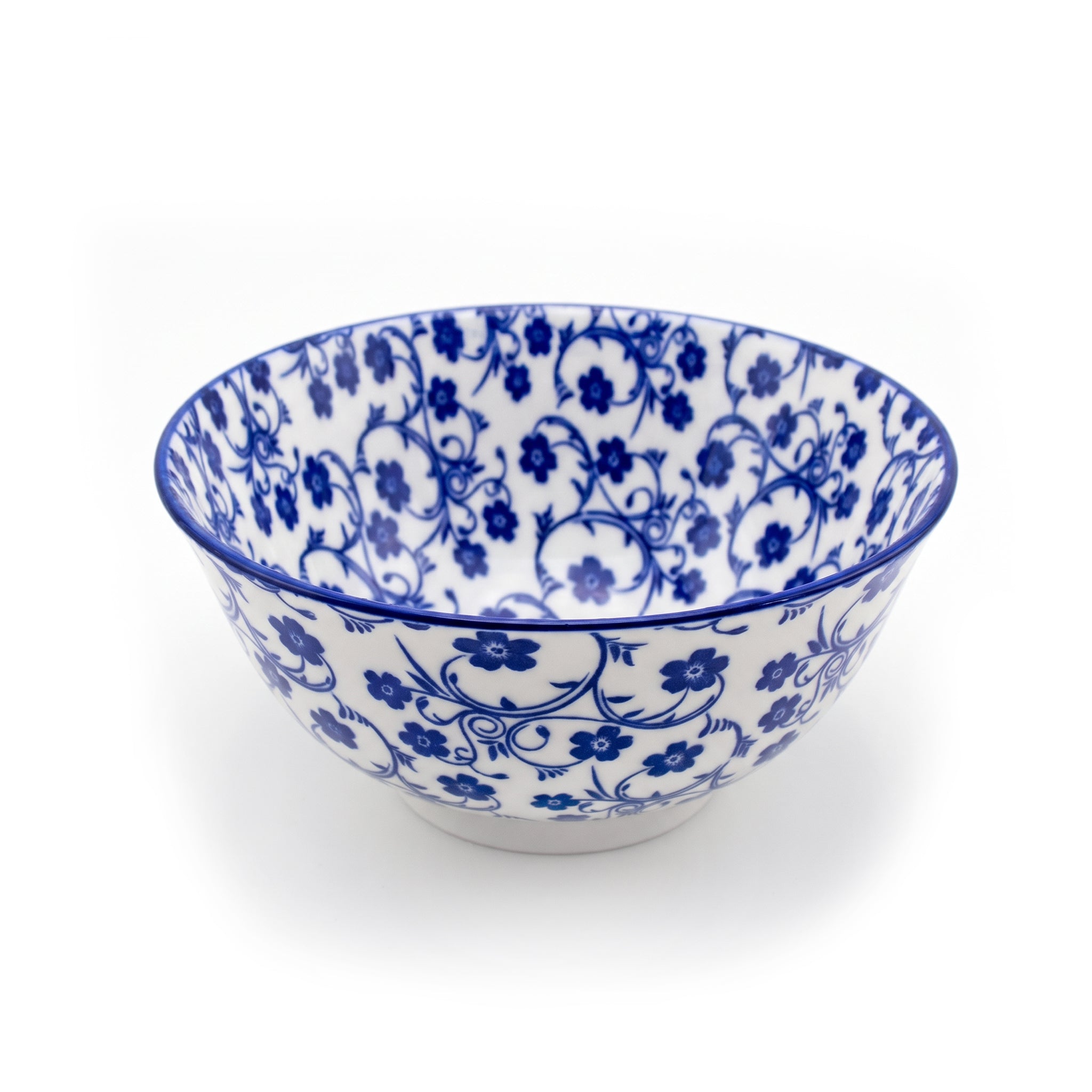 Gupan Blue Floral Ceramic Sweet Bowls