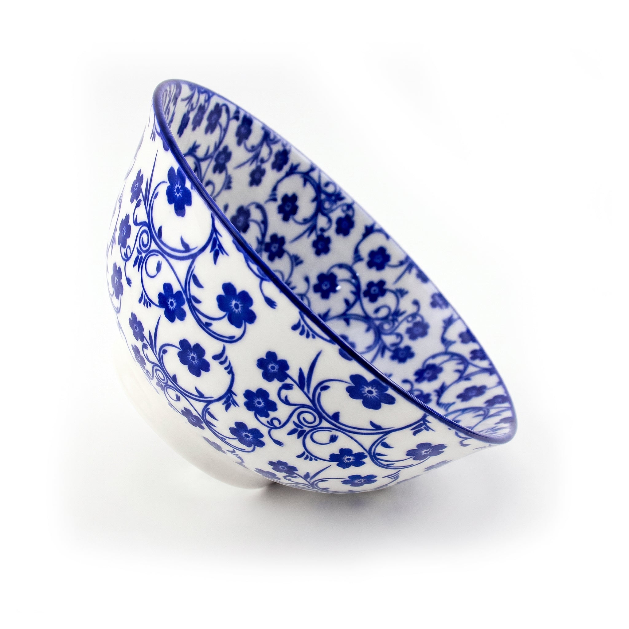 Gupan Blue Floral Ceramic Sweet Bowls