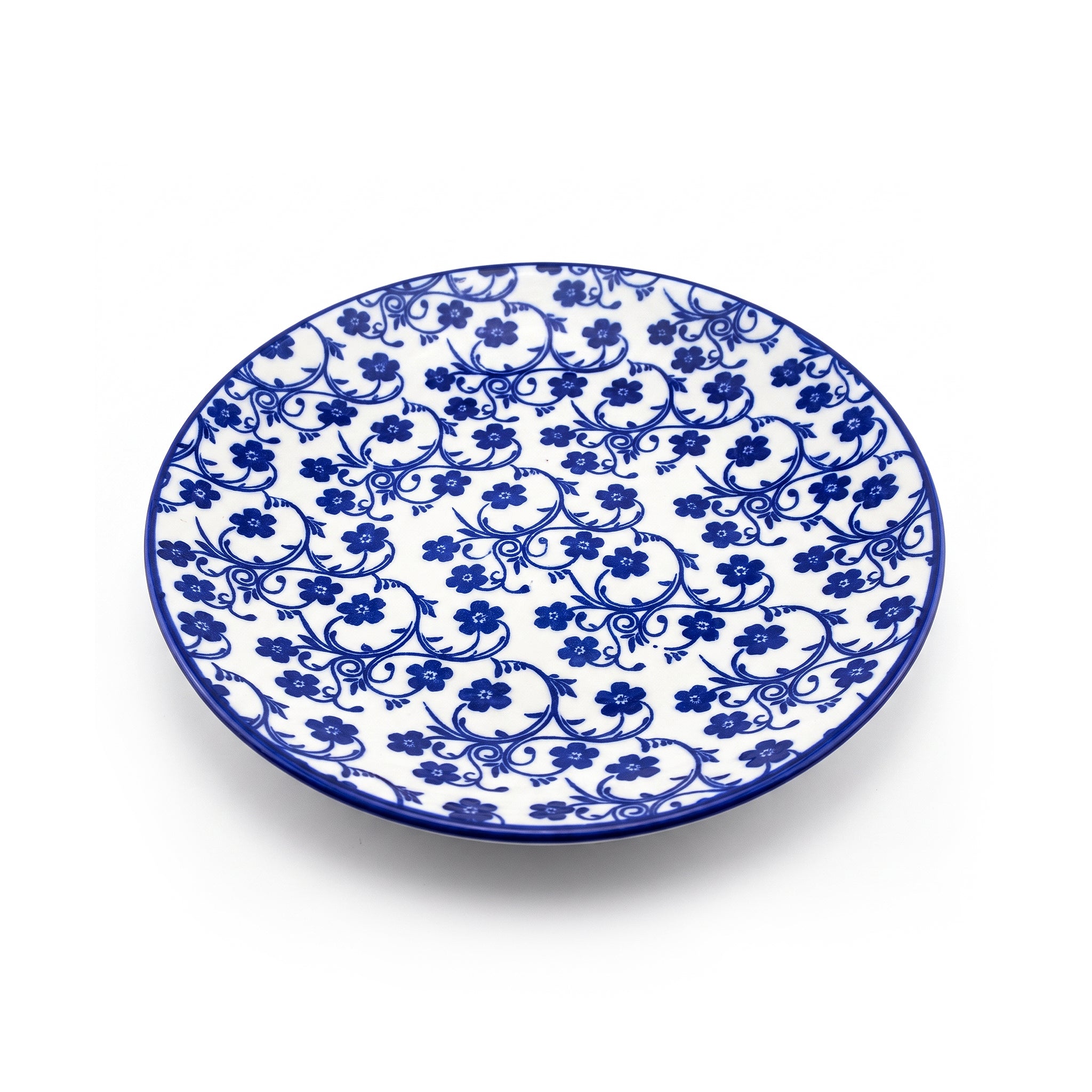 Gupan 7-Inch Matt Marble Flat Quarter Plate