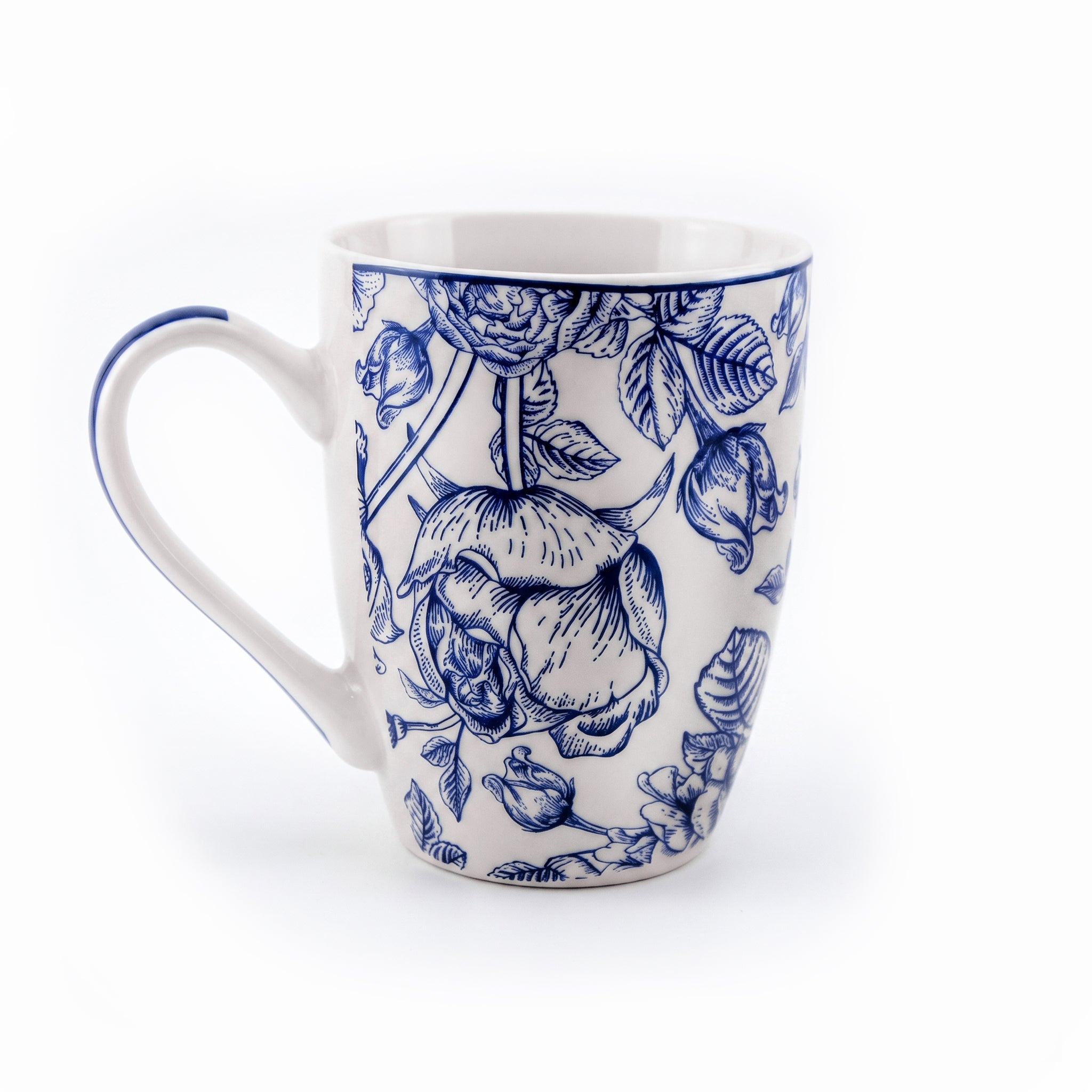 Gupan 300 ML Blue Floral Ceramic Mug