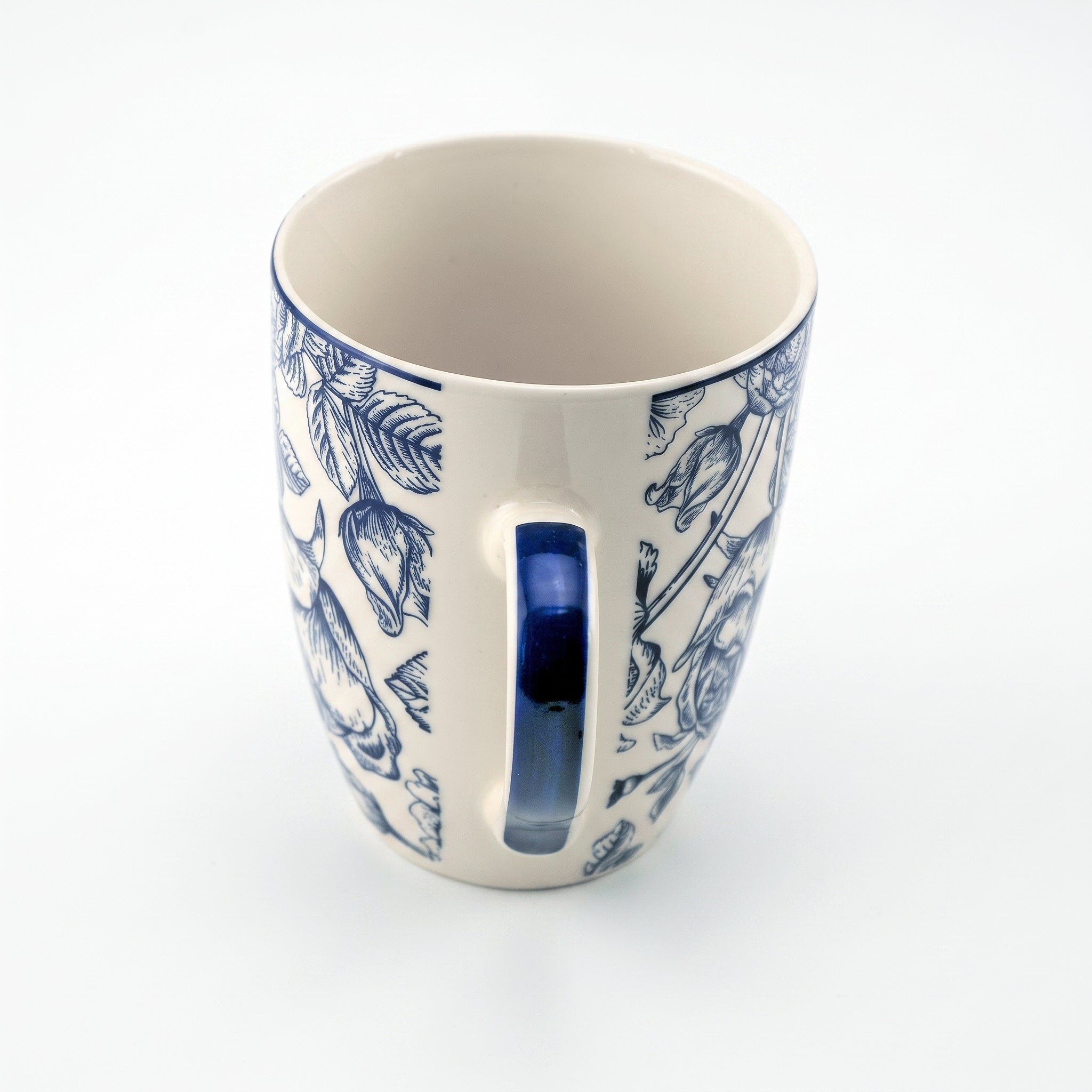 Gupan 300 ML Blue Floral Ceramic Mug