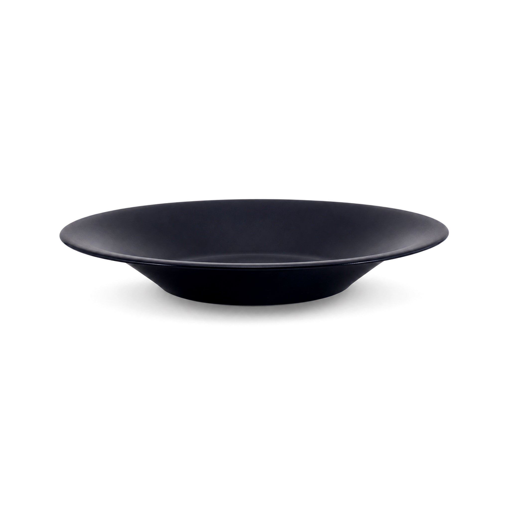 Home Table 8.5-Inches Matt Black Marble Deep Soup Plate