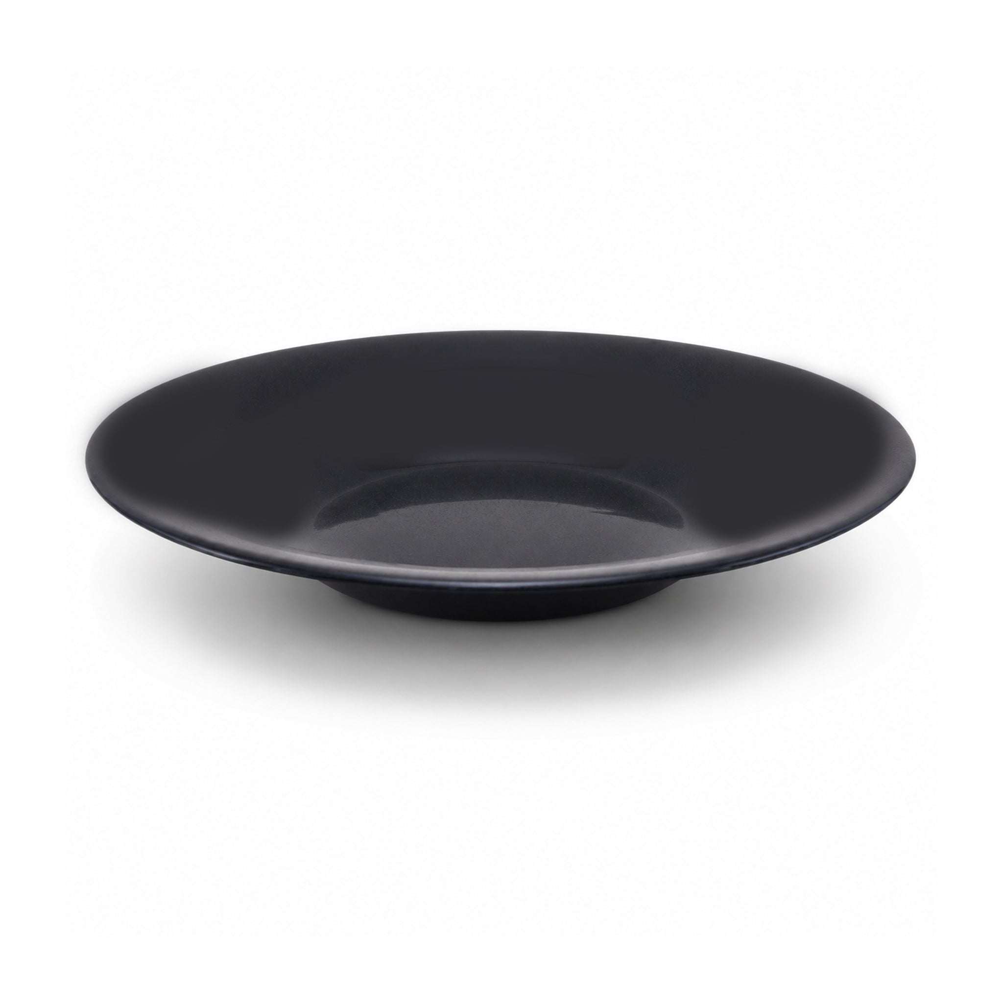 Home Table 8.5-Inches Matt Black Marble Deep Soup Plate