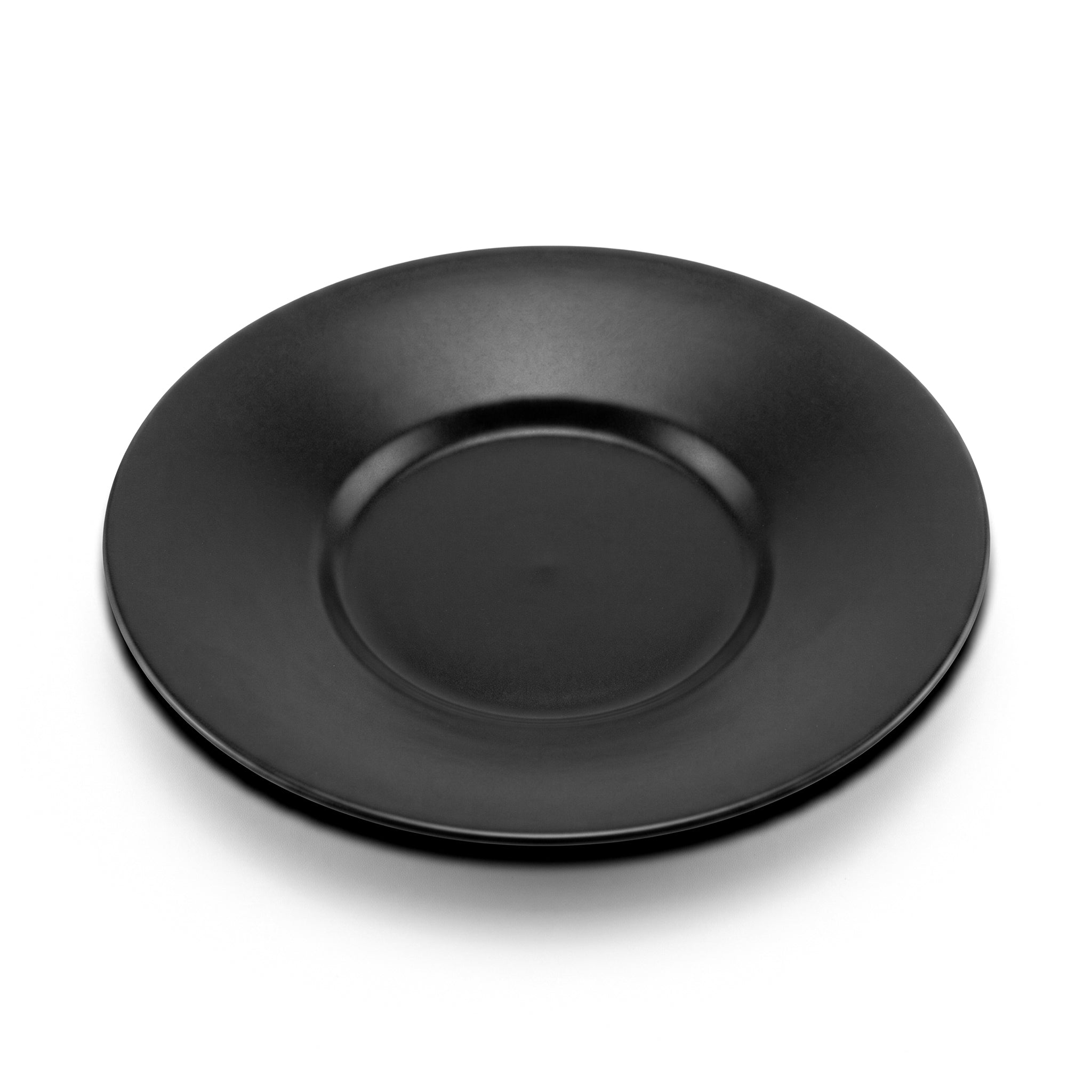 Home Table 8.5-Inches Matt Black Marble Deep Soup Plate