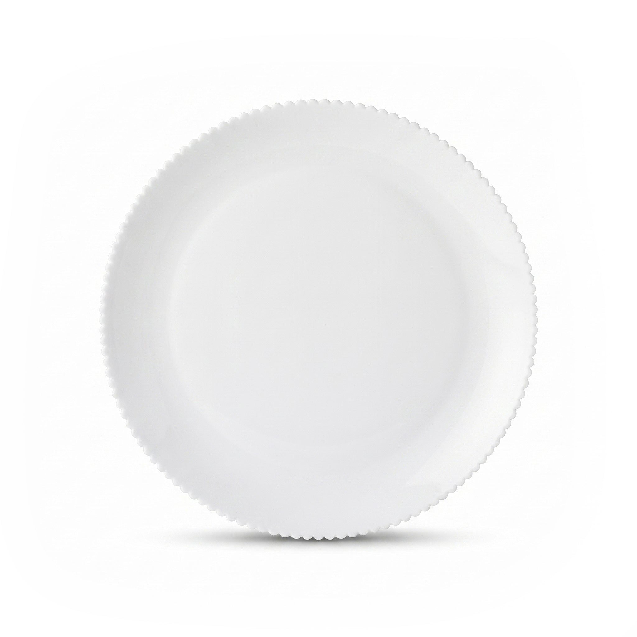 Home Table 10-Inches Opal White Marble Flat Plate