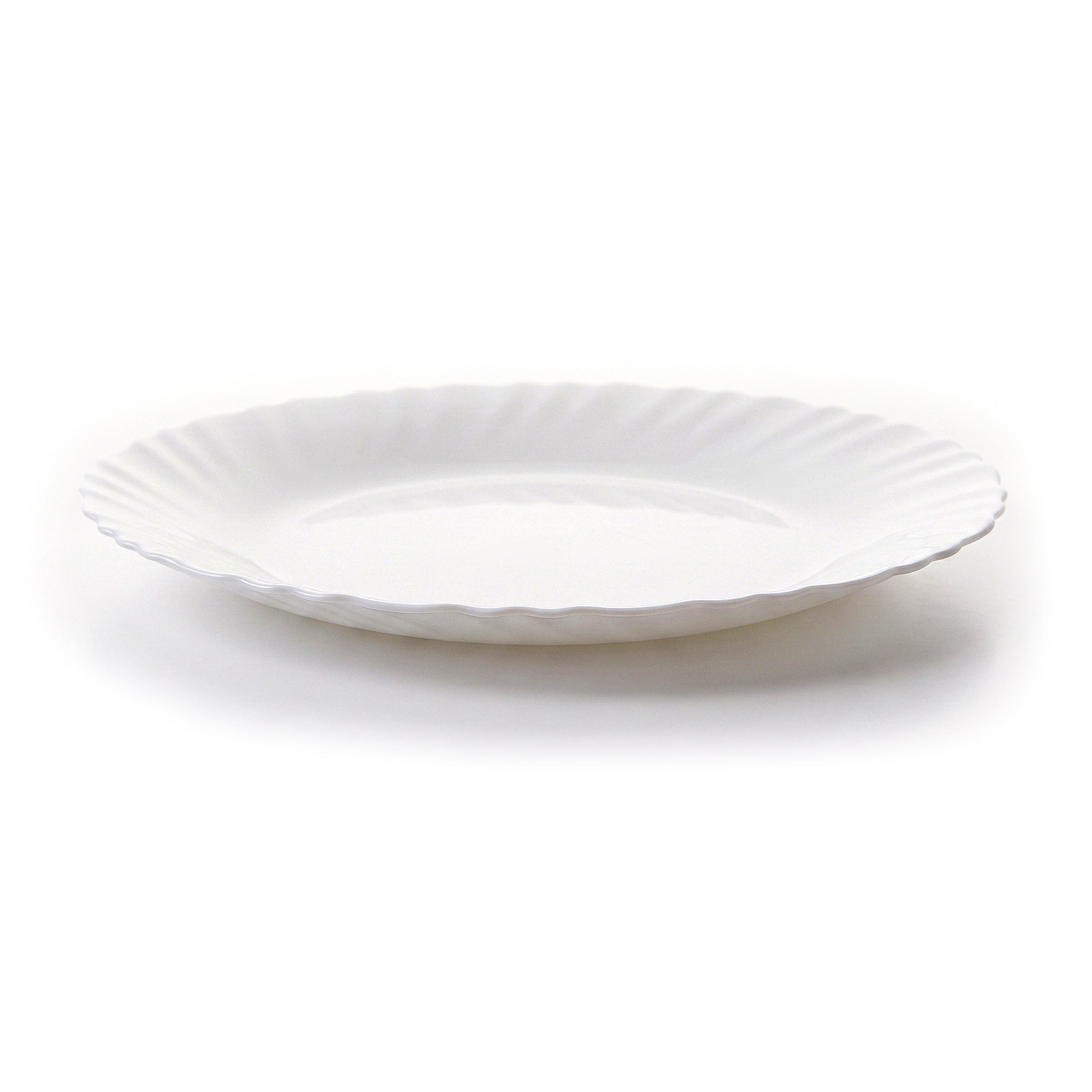 Arcopal 7-Inches Opal White Marble Flat Plate